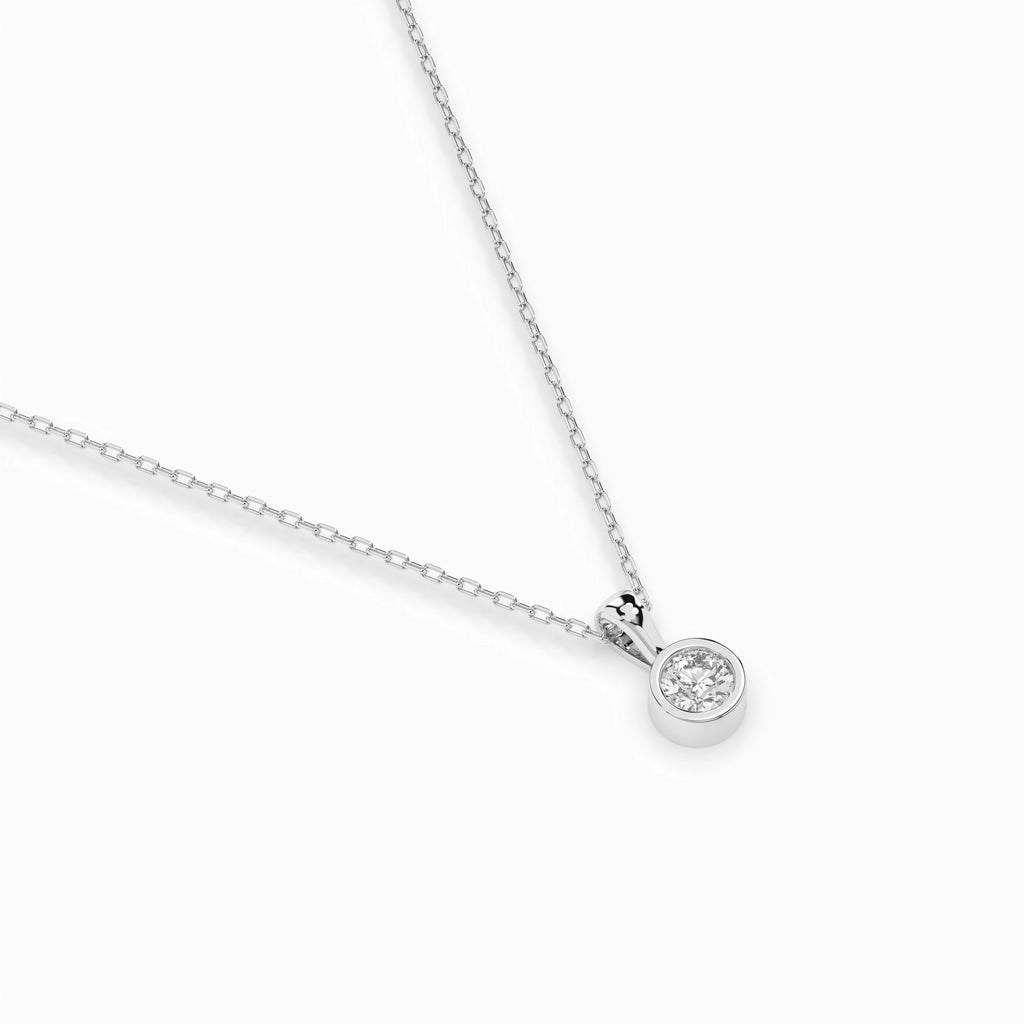 Solitaire Necklace (Round), 0.1 ct — 104-10010(3.0)
