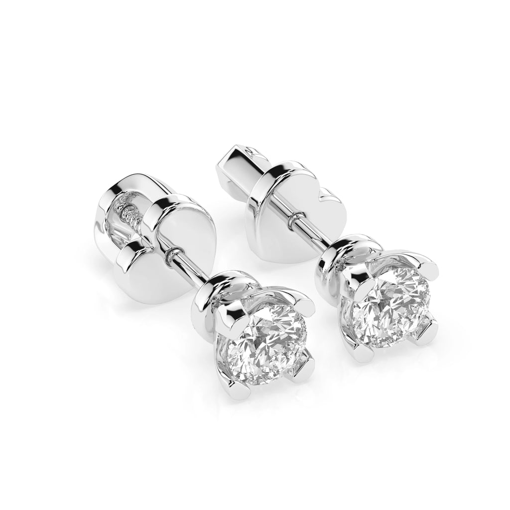 Solitaire Butterfly Earring (Round), 0.6 ct — 102-10089/2(4.2)