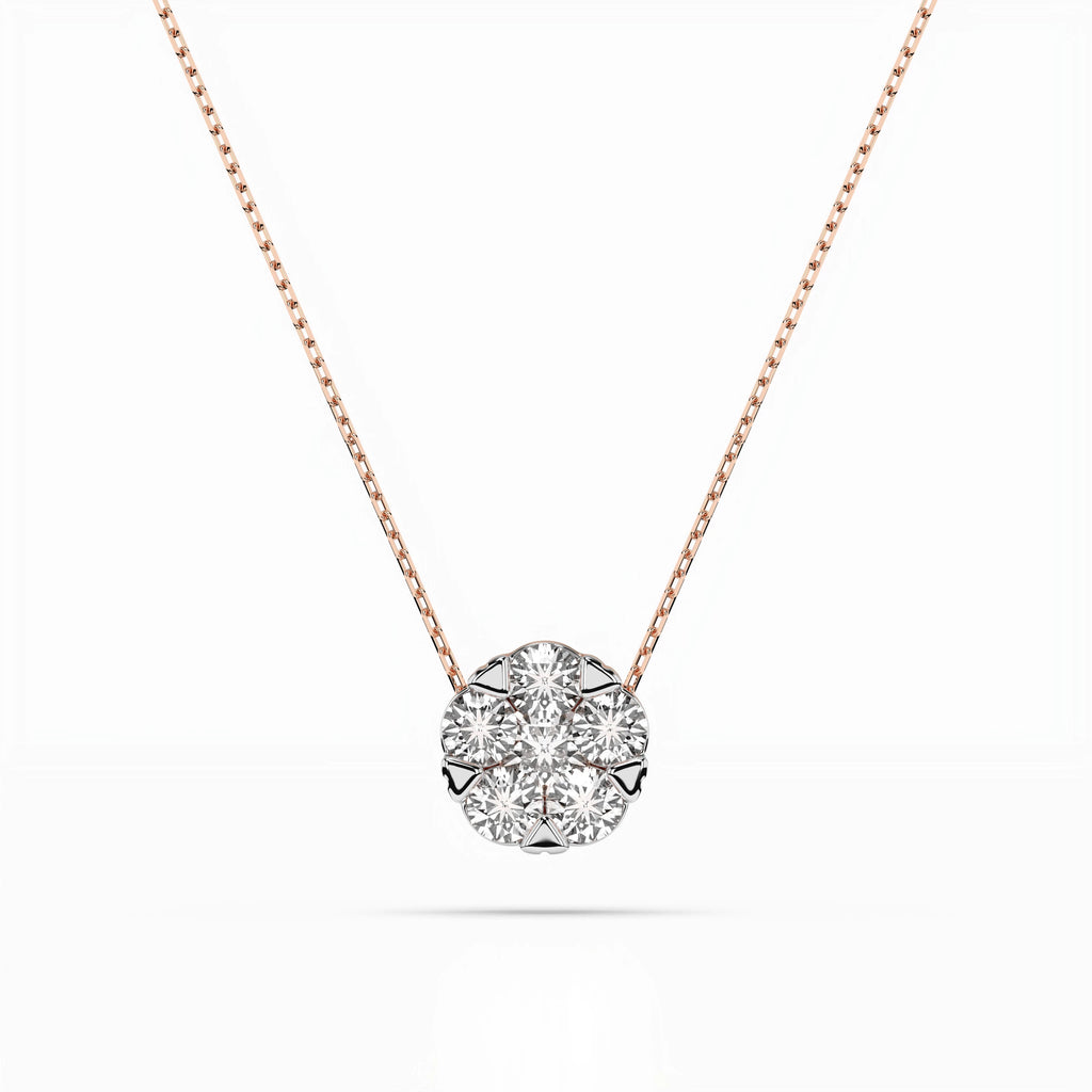 Illusion Necklace (Round), 0.1 ct — 104-10033(3.0)