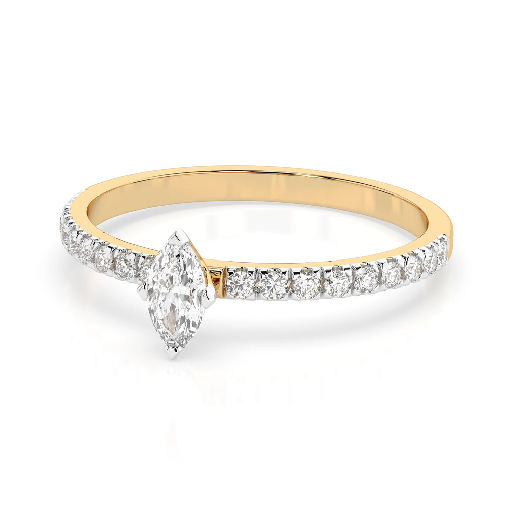 Solitaire Eternity Ring (Marquise), 0.1 ct — 101-10181/4(0.10)MARQUISE