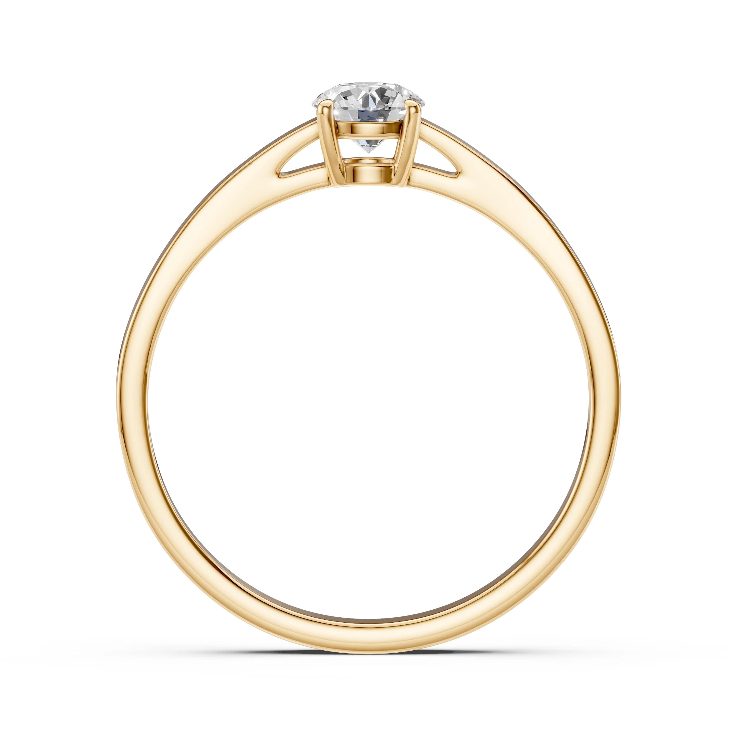 Solitaire Ring (Round), 0.45 ct — 101-10012/1(4.8)