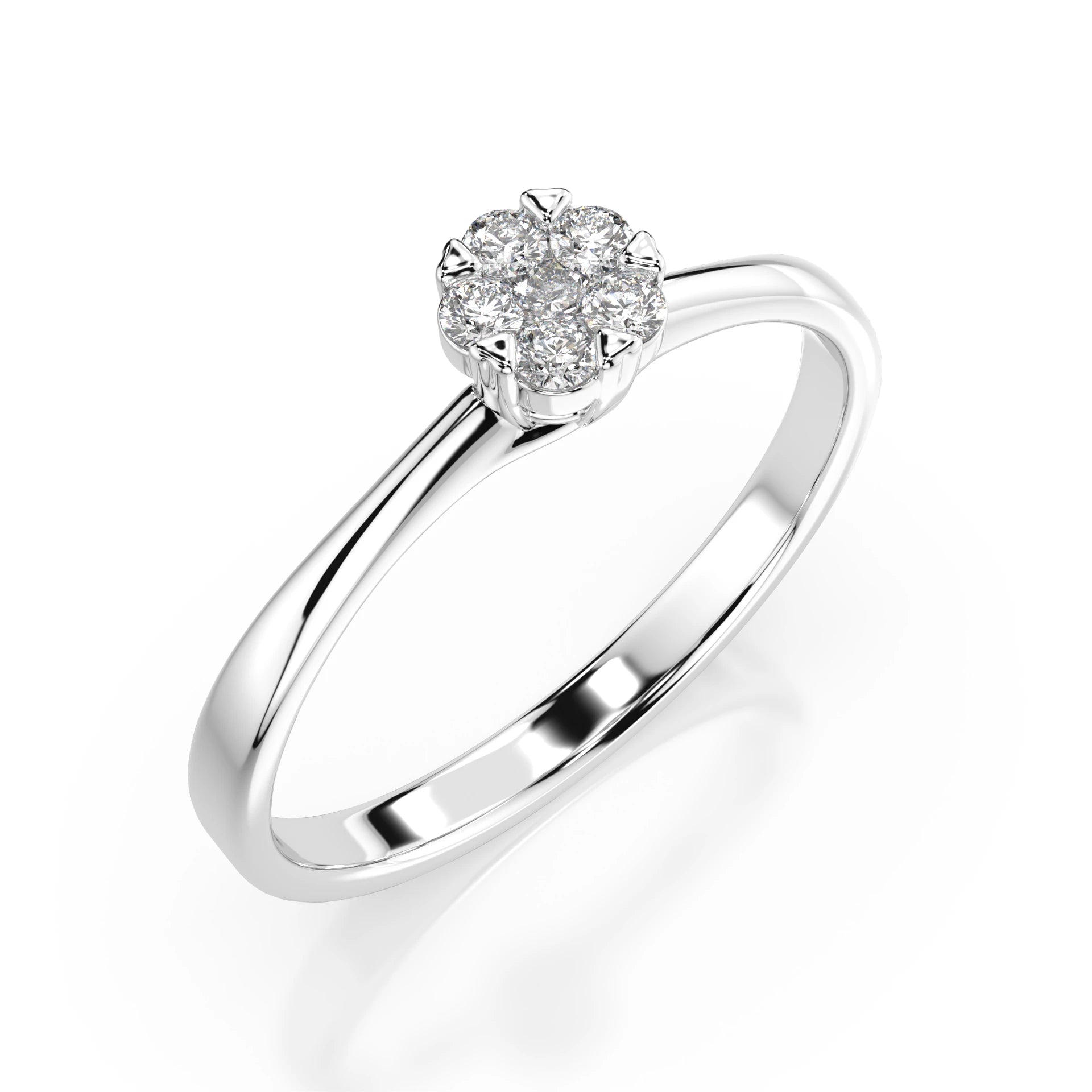 Illusion Ring (Round), 0.03 ct — 101-10015/1(2.0)