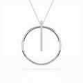 Minimalism Necklace (Round), 0.09 ct — 104-10047