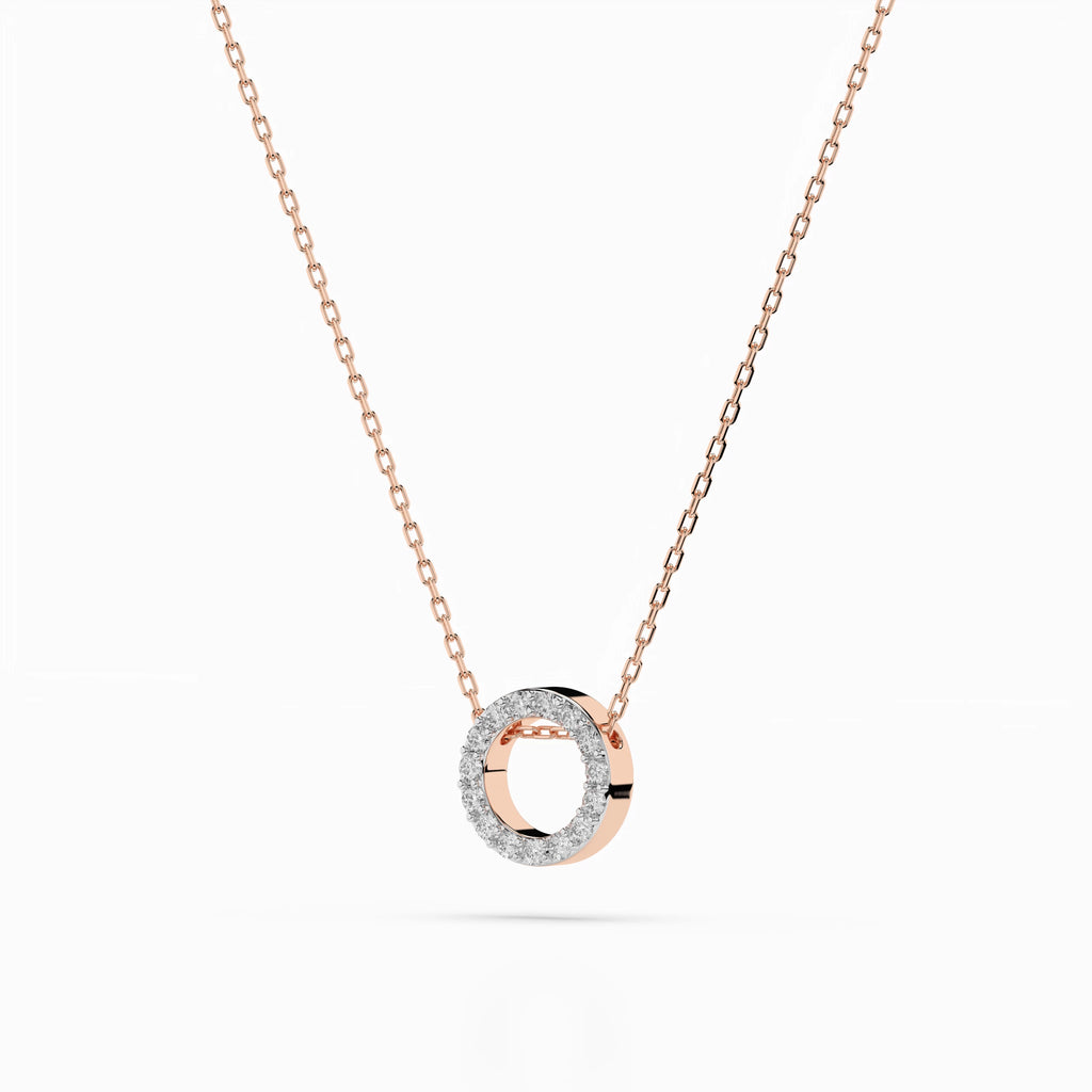 Minimalism Necklace (Round), 0.09 ct — 104-10028