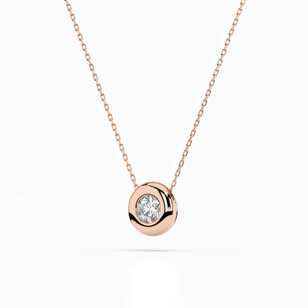 Solitaire Necklace (Round), 0.25 ct — 104-10007(4.0)