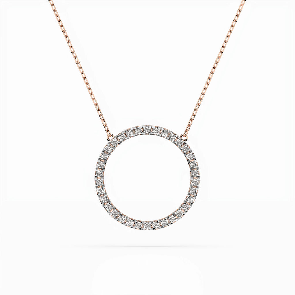 Minimalism Necklace (Round), 0.2 ct — 104-10023