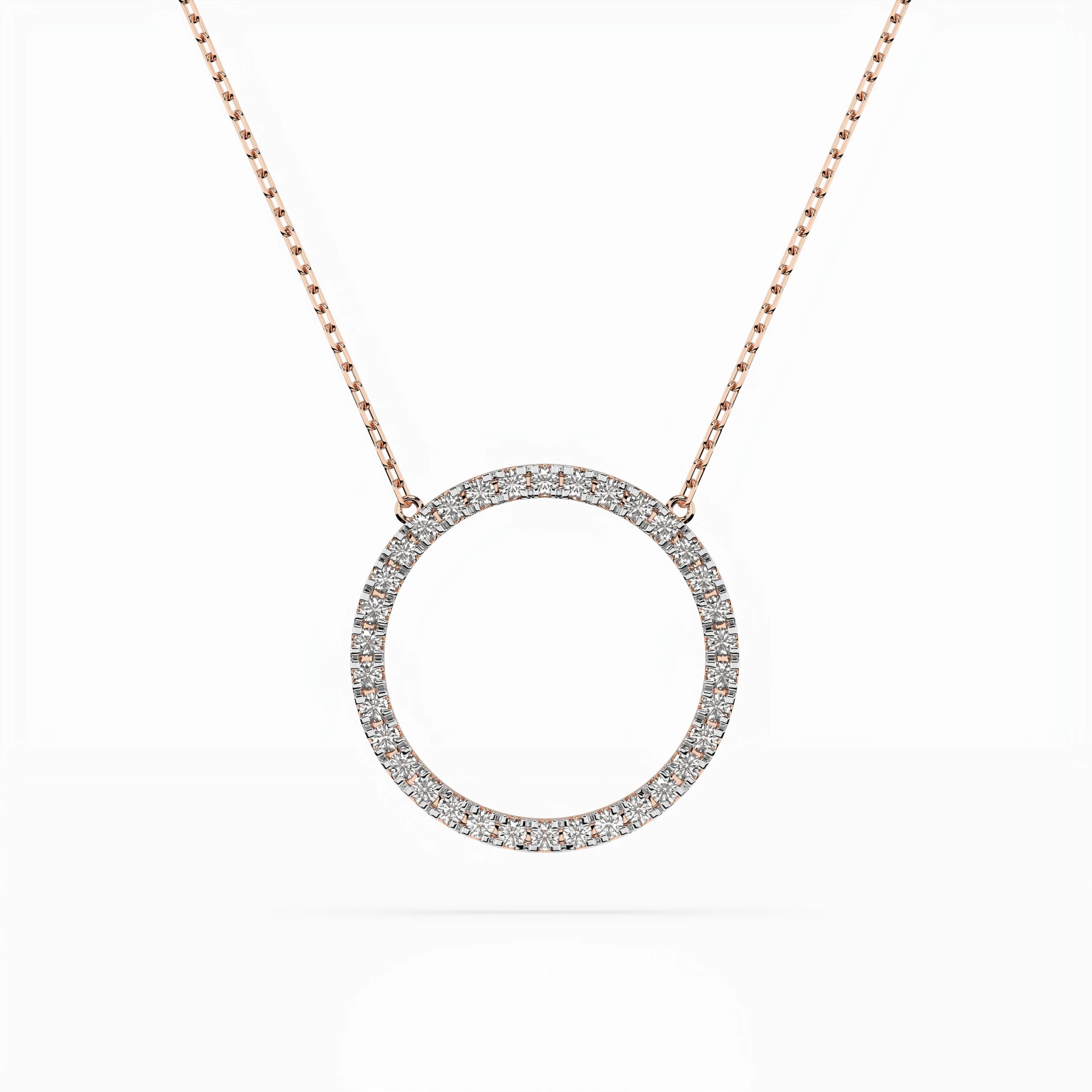 Minimalism Necklace (Round), 0.2 ct — 104-10023