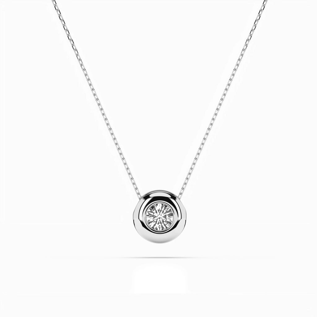 Solitaire Necklace (Round), 0.25 ct — 104-10007(4.0)