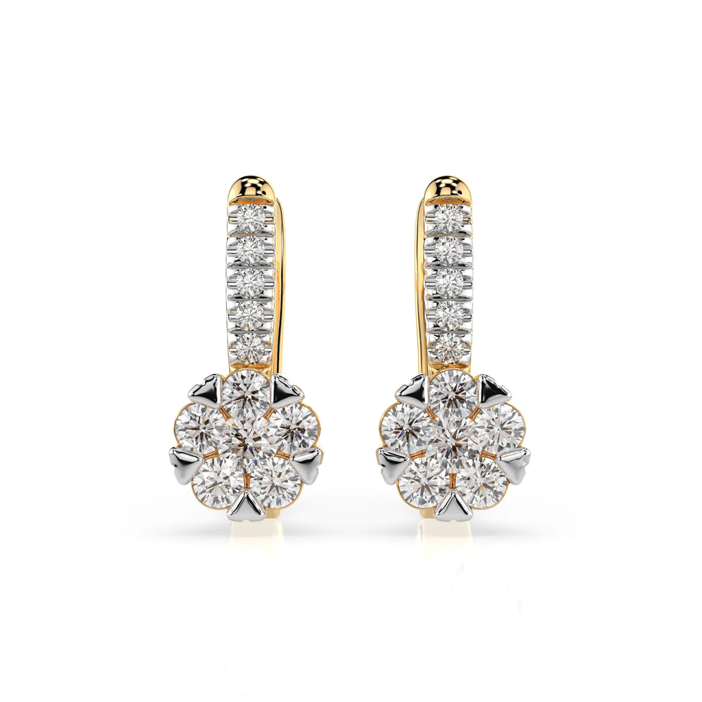 Illusion Earring (Round), 0.12 ct — 102-10015/4(2.5)