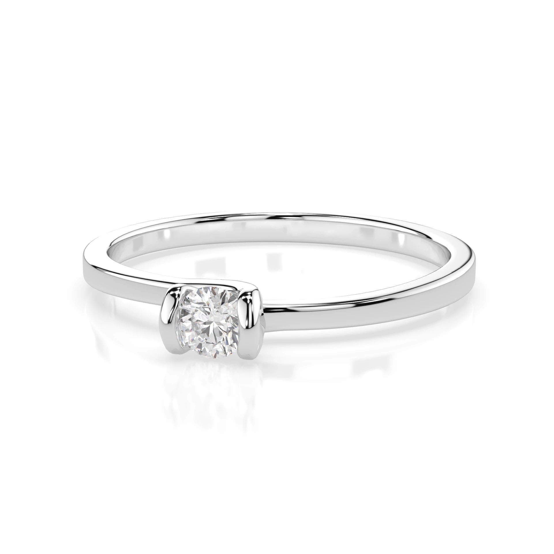 Solitaire Ring (Round), 0.1 ct — 101-10016(3.0)