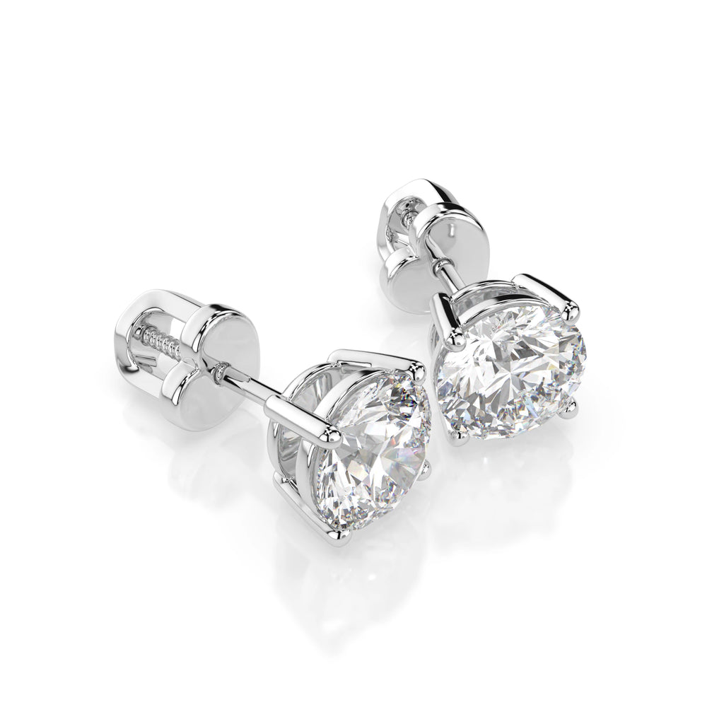 Solitaire Butterfly Earring (Round), 1.4 ct — 102-10012/1(5.7)