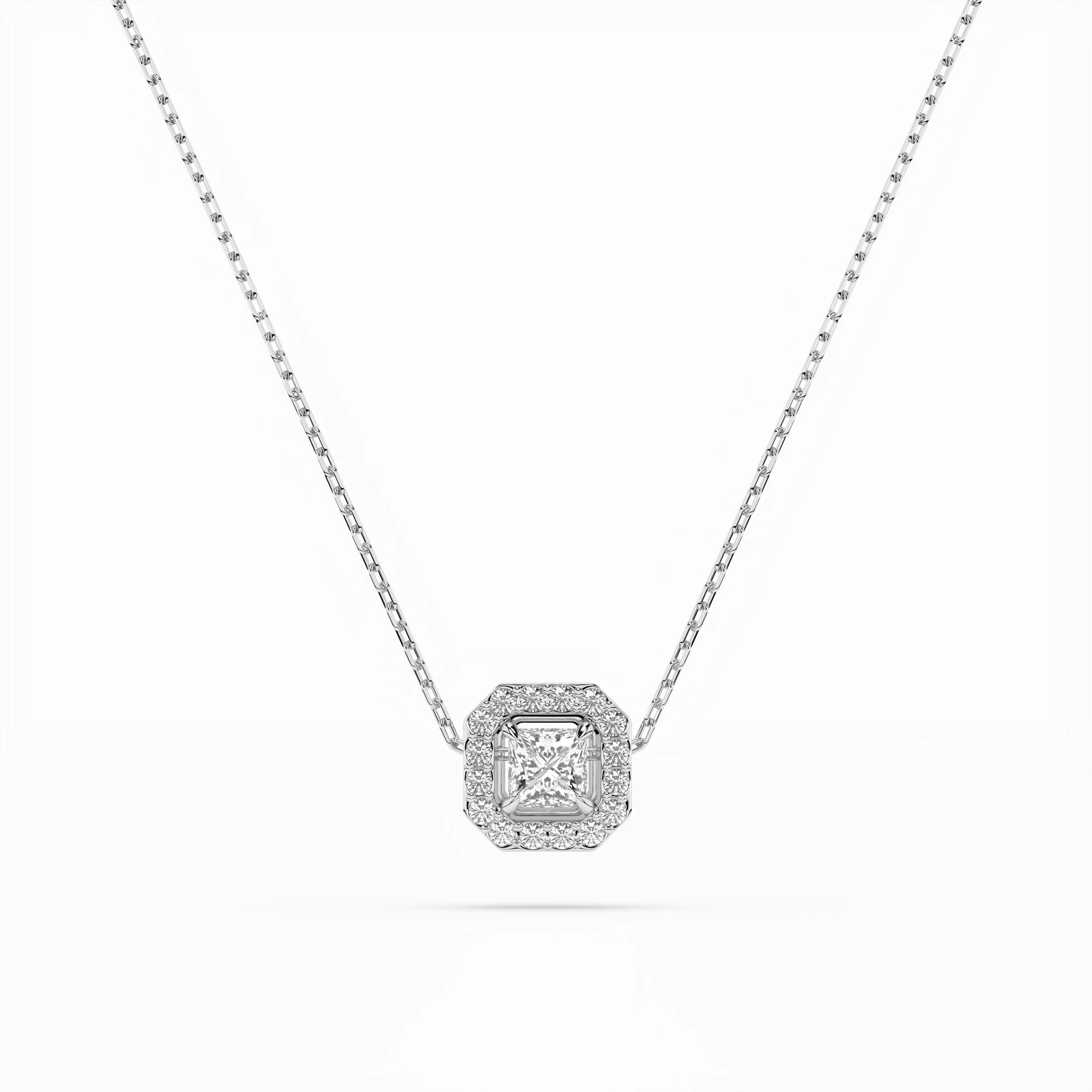 Solitaire Eternity Necklace (Princess), 0.17 ct — 104-10045(3.0)PR