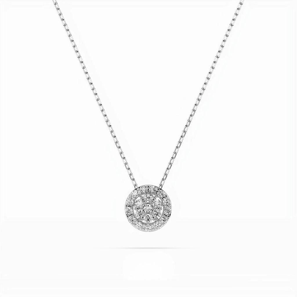 Illusion Necklace (Round), 0.08 ct — 104-10038