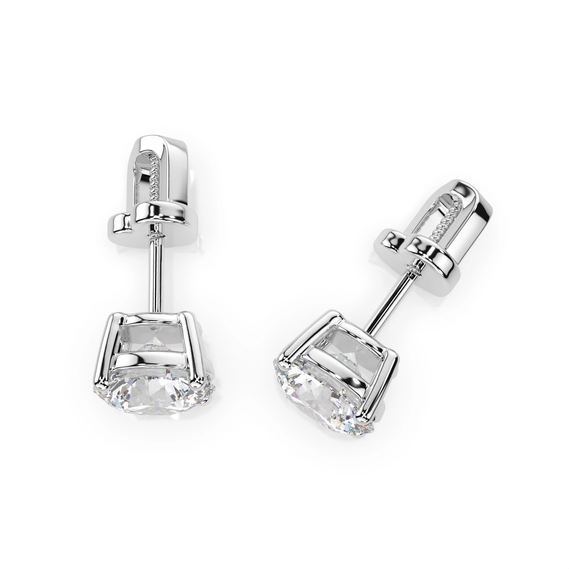 Solitaire Butterfly Earring (Round), 2.0 ct — 102-10012/1(6.5)