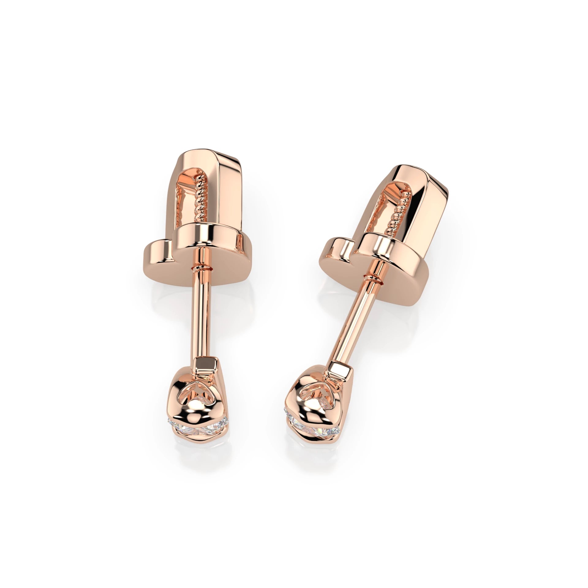 Solitaire Butterfly Earring (Round), 0.3 ct — 102-10016(3.4)