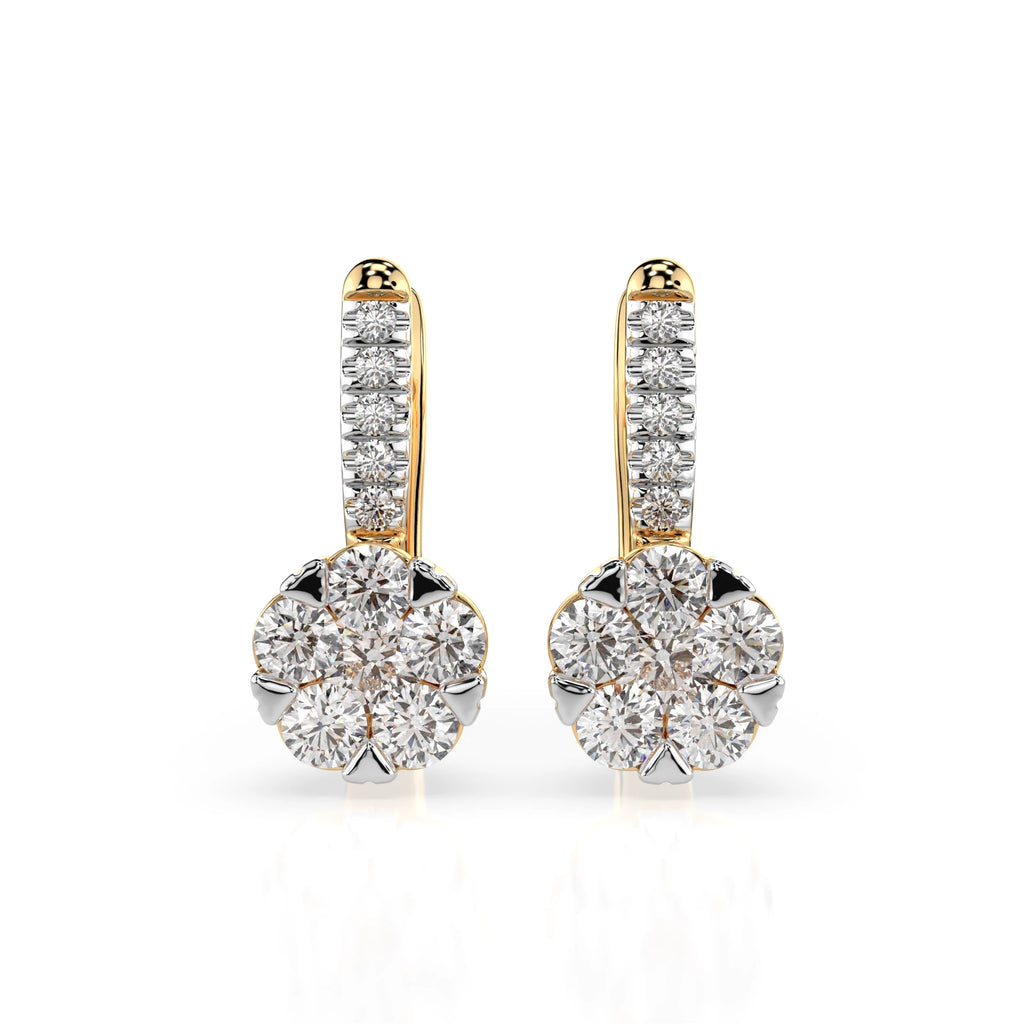 Illusion Earring (Round), 0.2 ct — 102-10015/4(3.0)