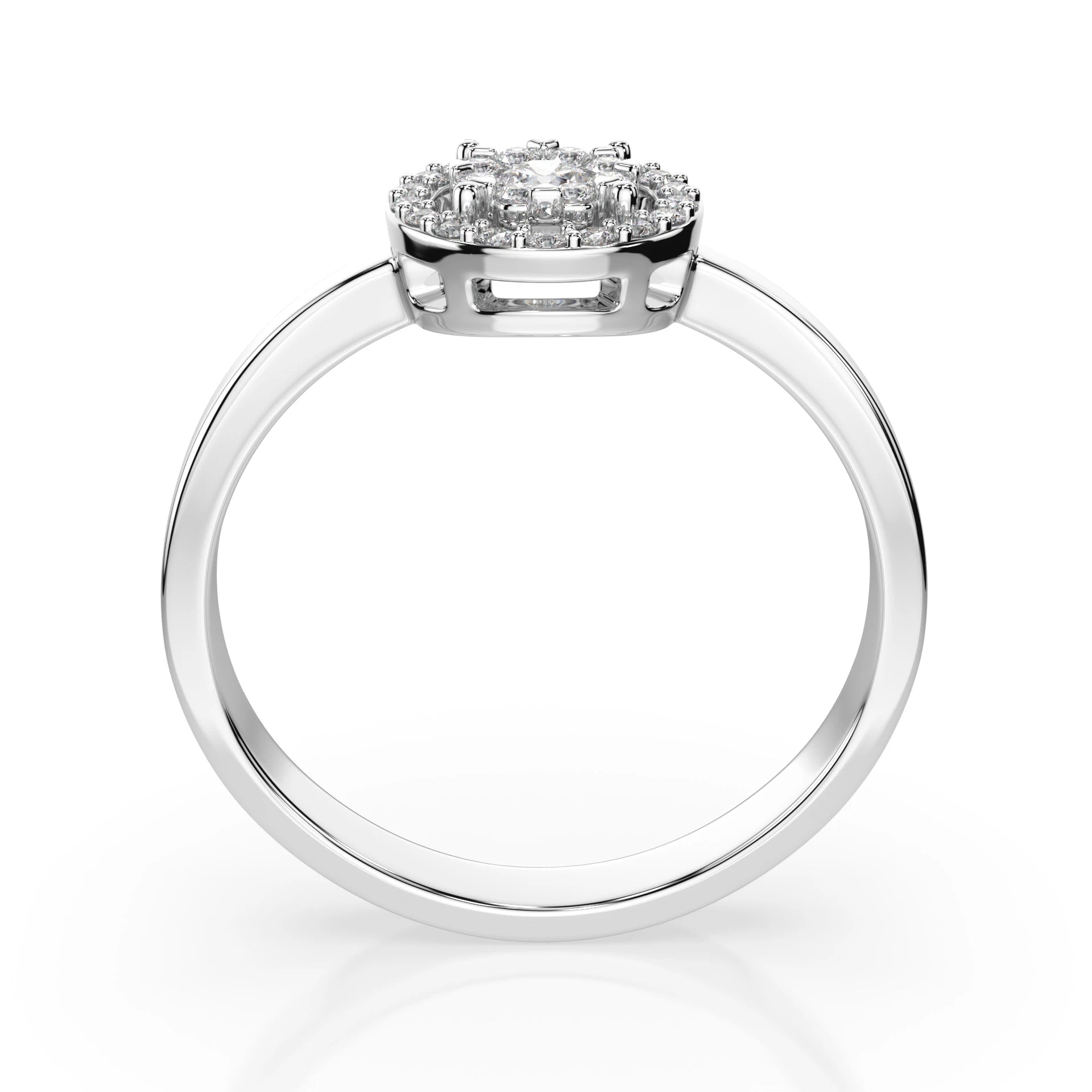 Illusion Ring (Round), 0.03 ct — 101-10018/1(2.0)