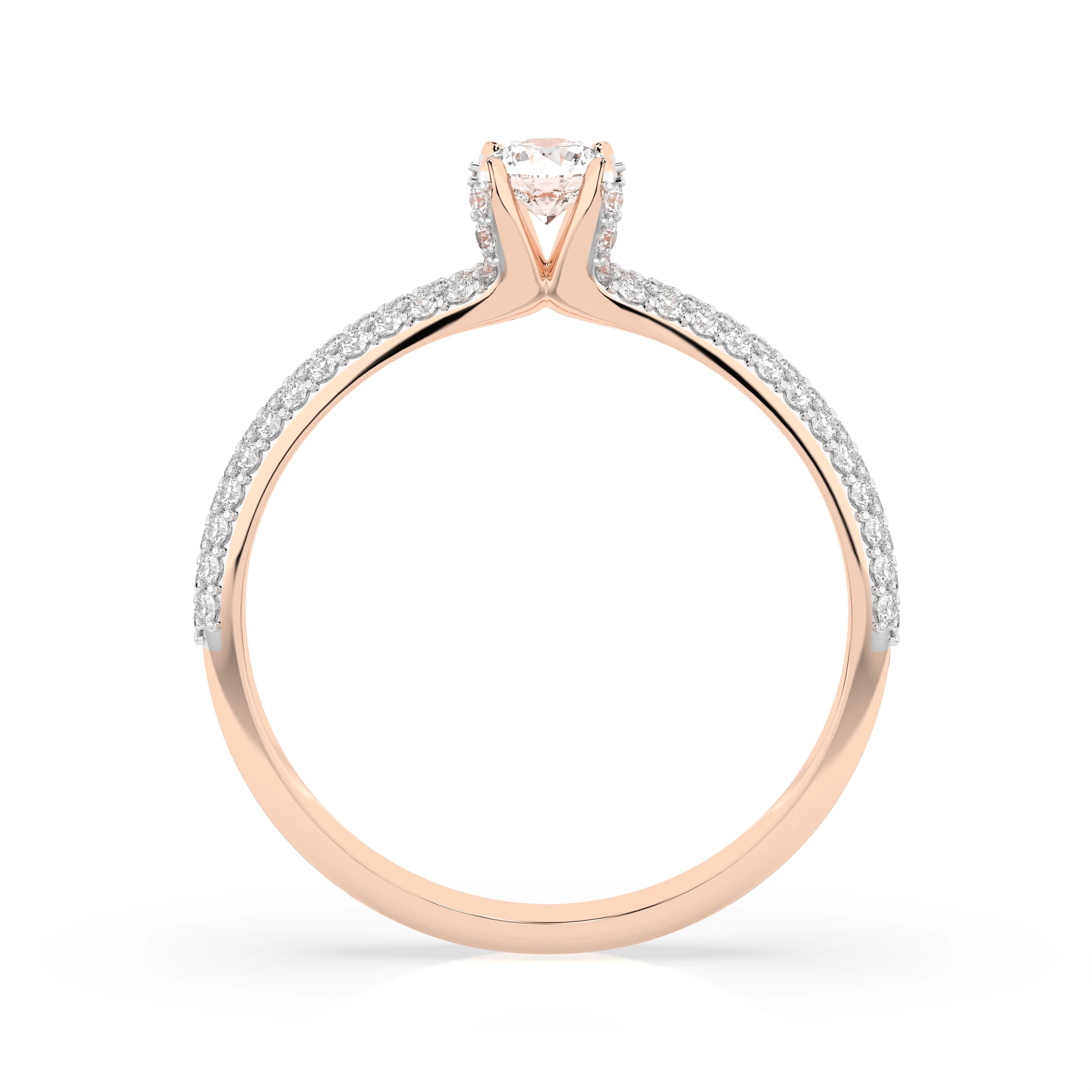 Solitaire Eternity Ring (Round), 0.17 ct — 101-10023