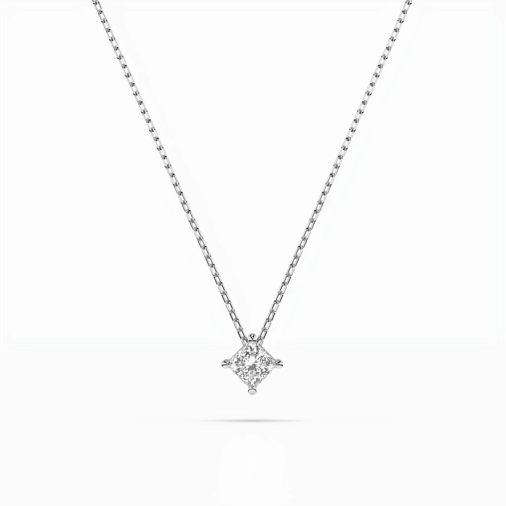 Solitaire Necklace (Princess), 0.17 ct — 104-10055(3.0)PR