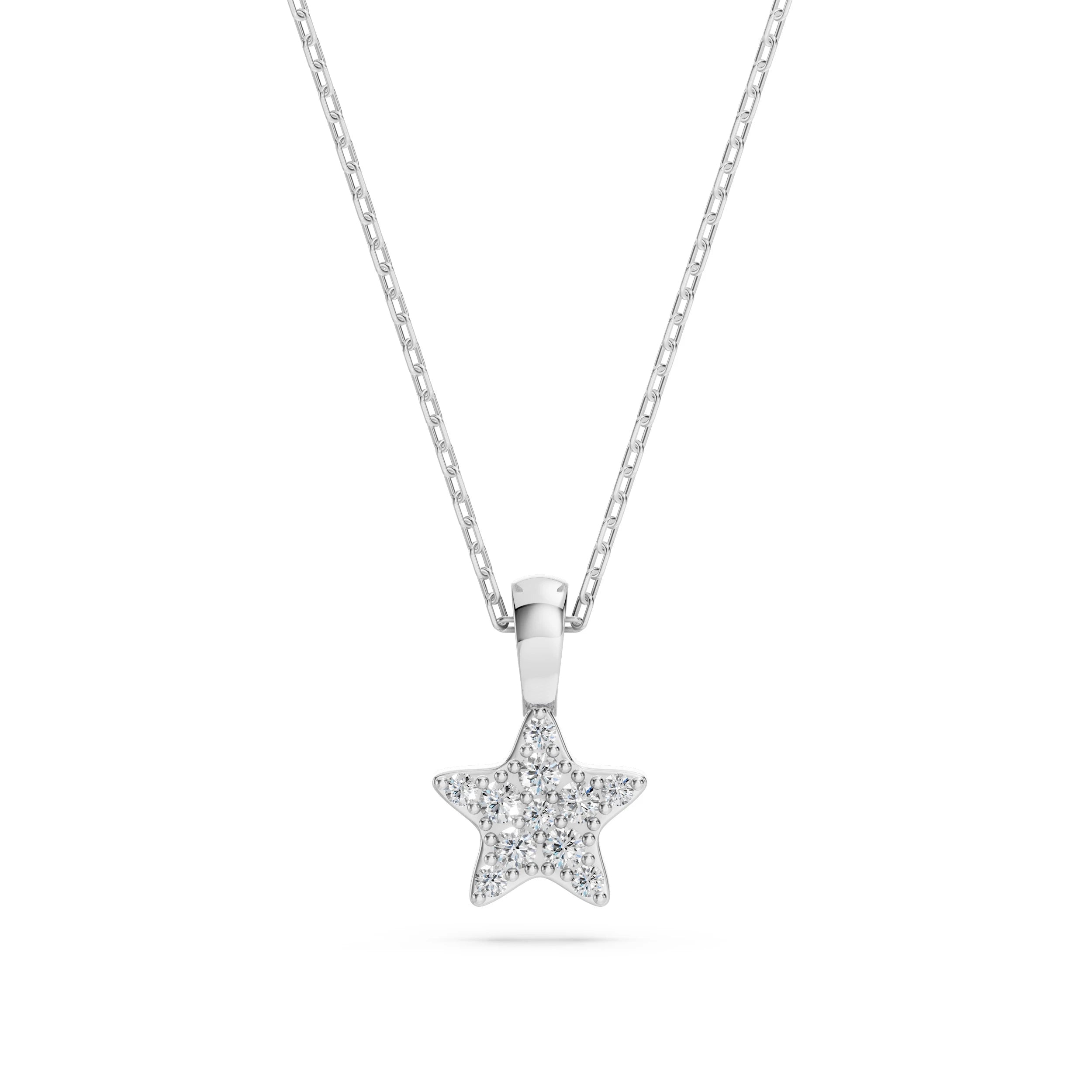 Minimalism Necklace (Round), 0.03 ct — 104-10077