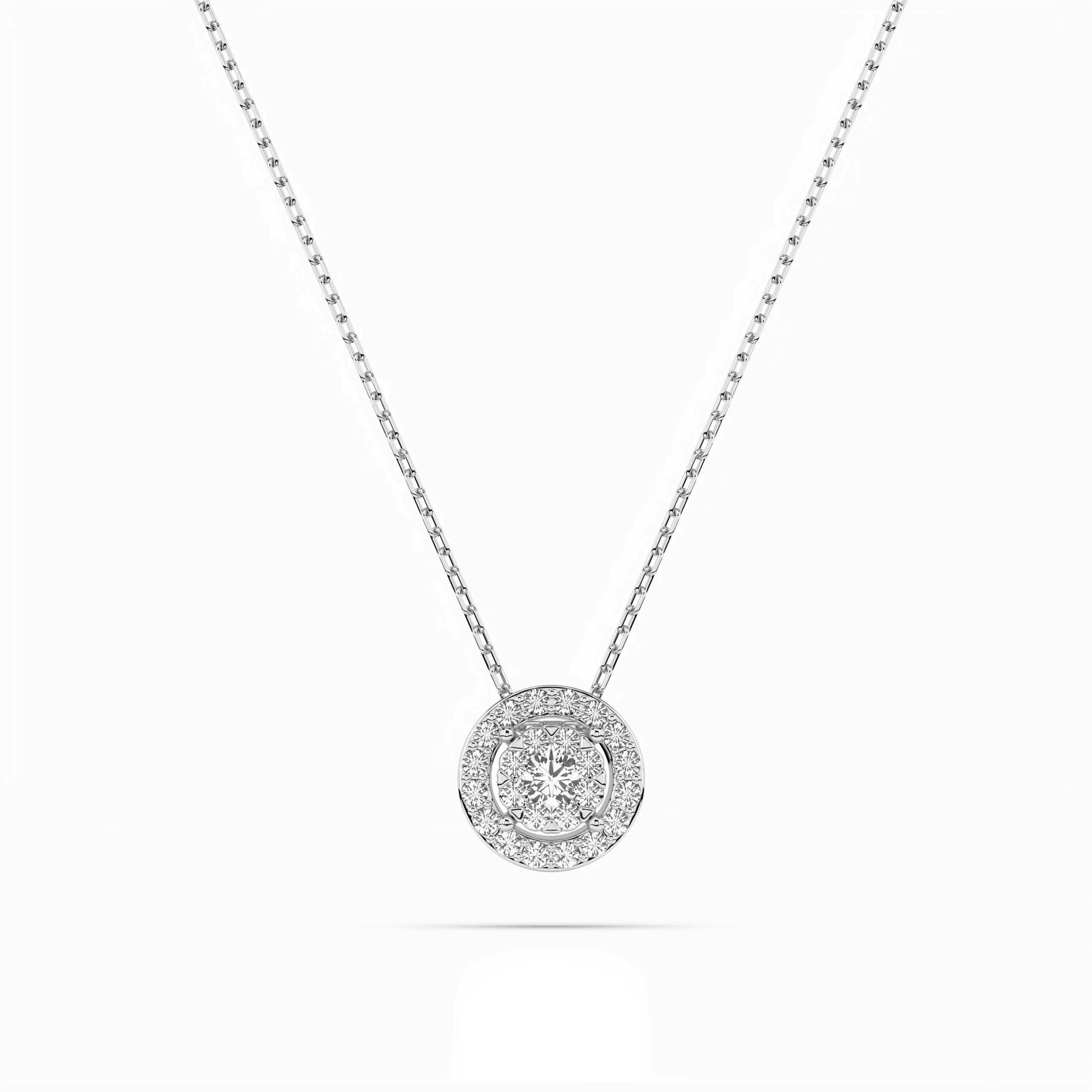 Illusion Necklace (Round), 0.1 ct — 104-10002(3.0)