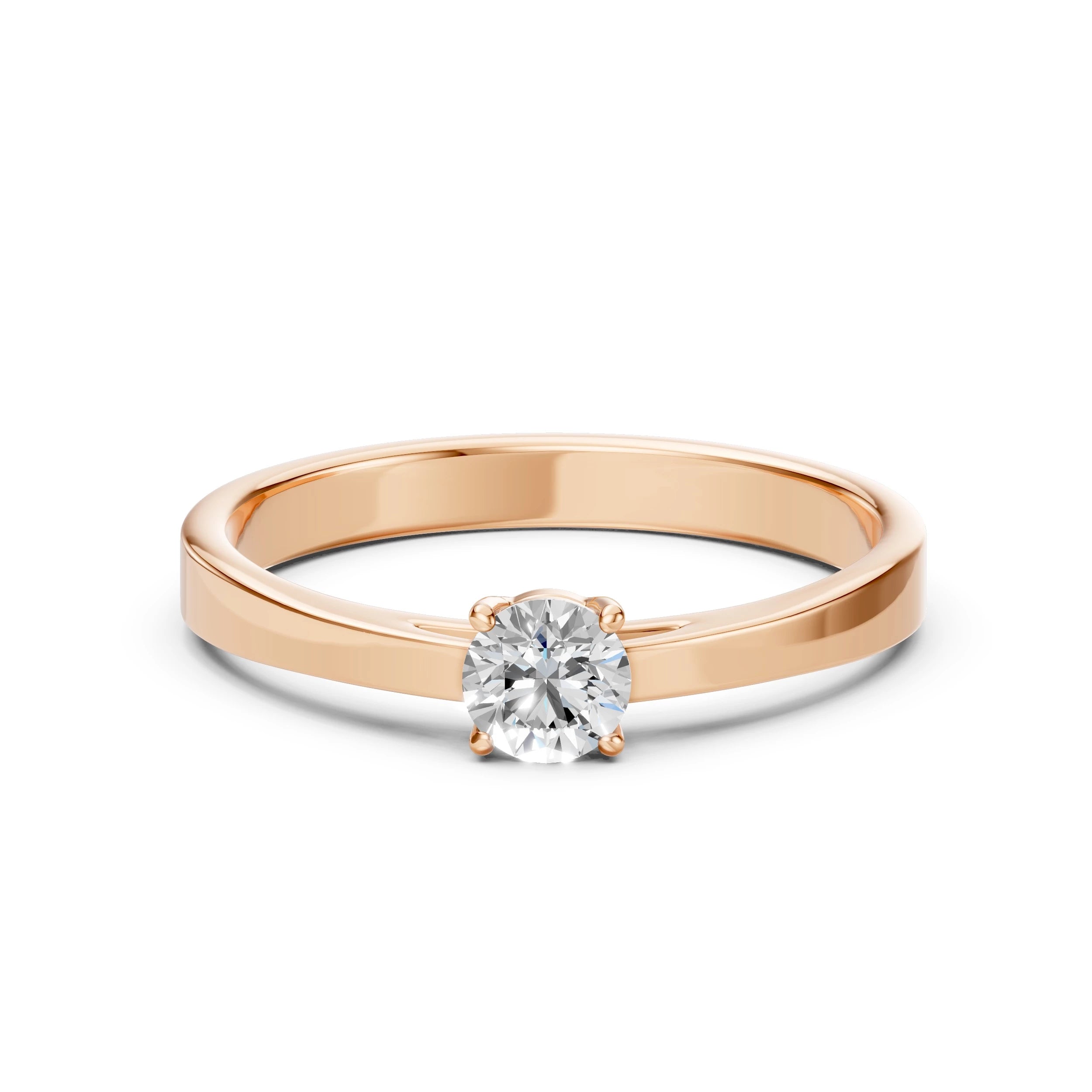 Solitaire Ring (Round), 0.35 ct — 101-10012/1(4.5)