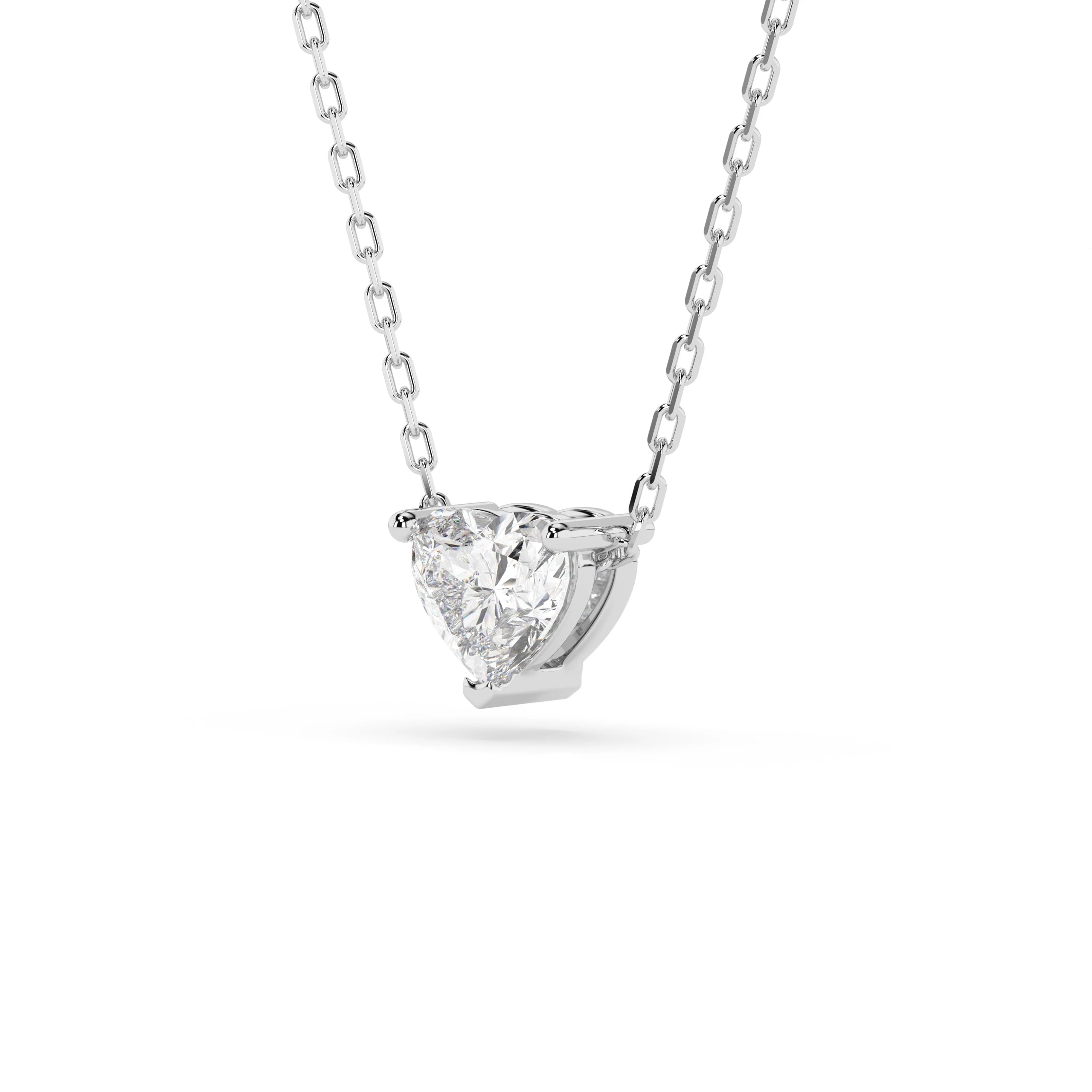Solitaire Necklace (Heart), 0.3 ct — 104-10066(0.30)HRT