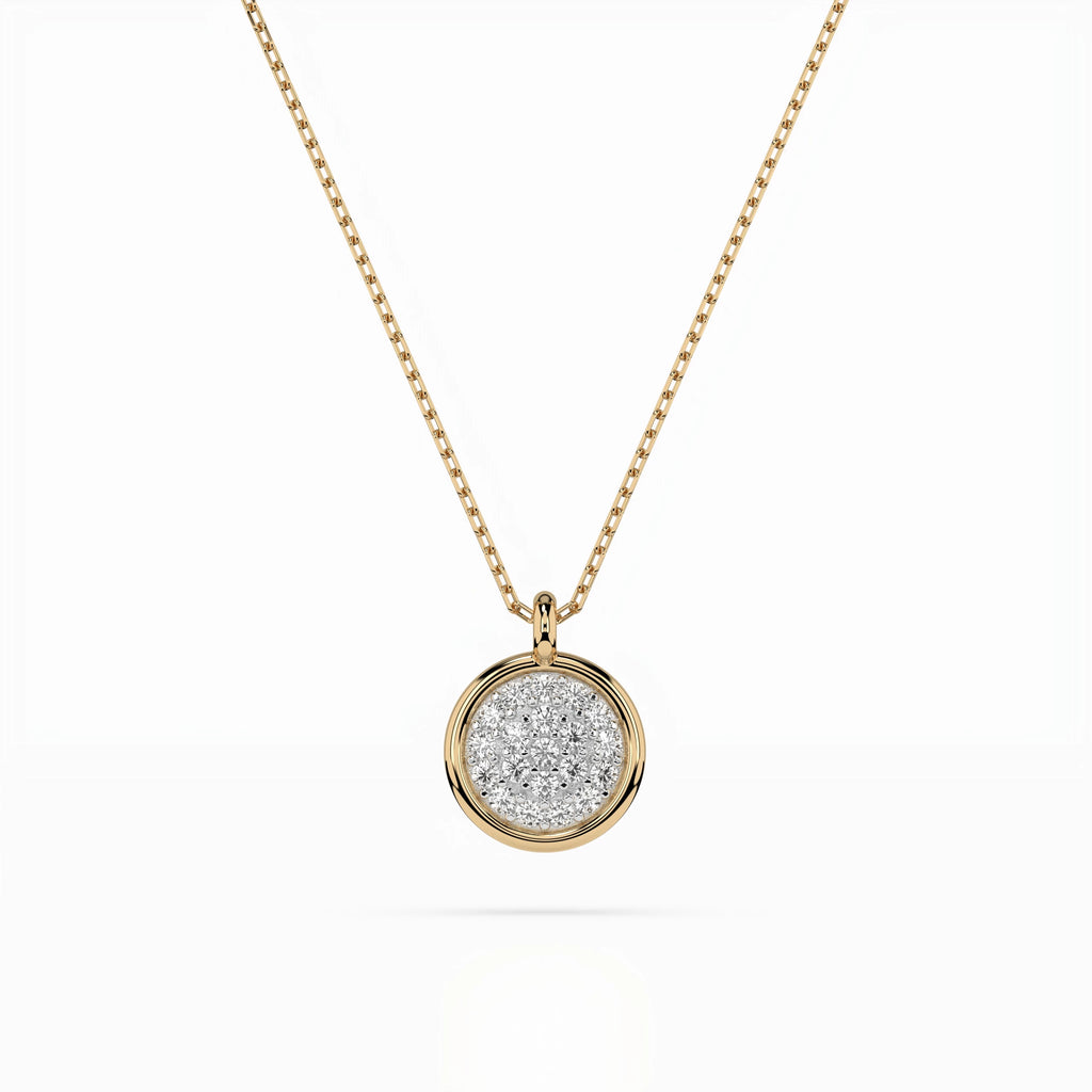 Illusion Necklace (Round), 0.12 ct — 104-10022
