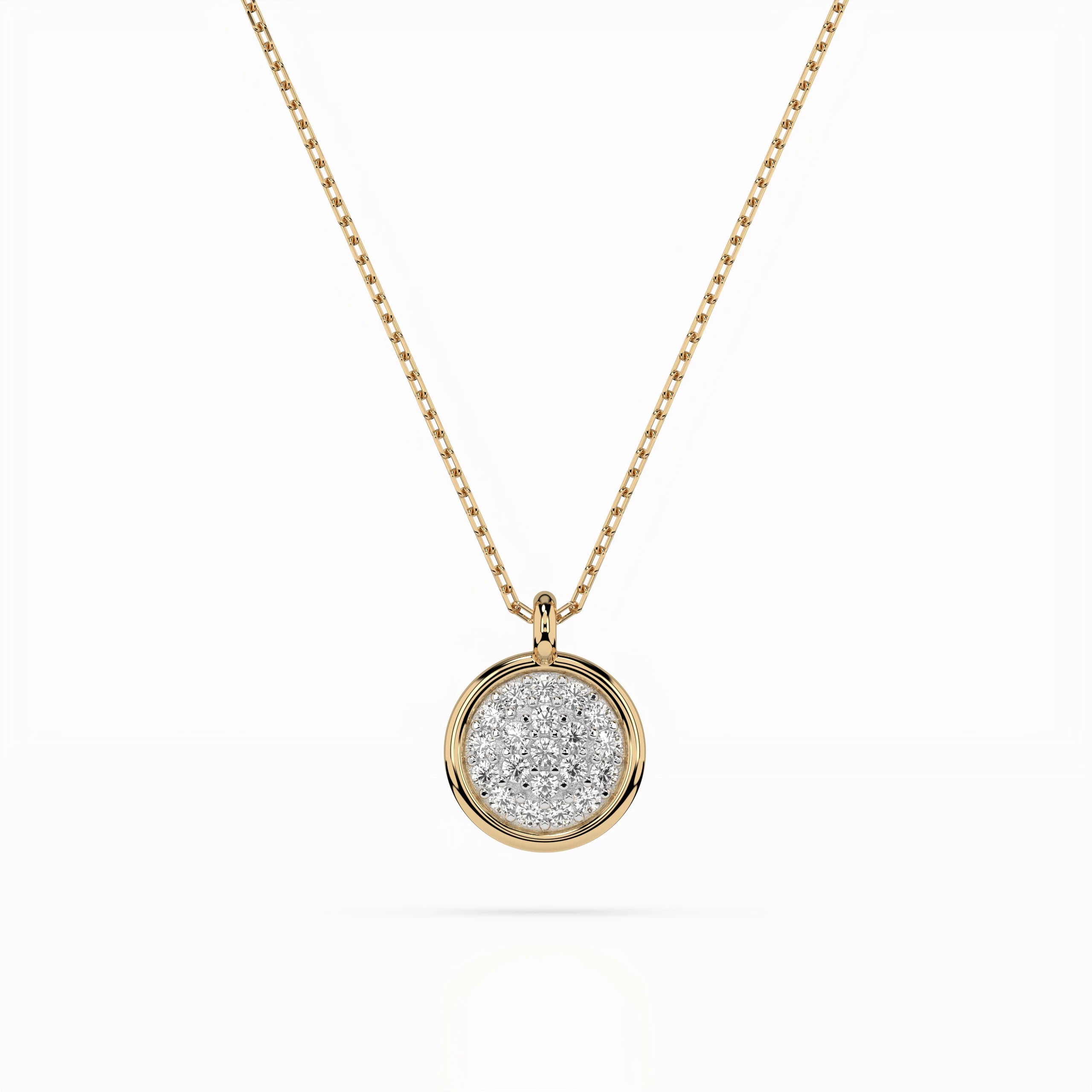 Illusion Necklace (Round), 0.12 ct — 104-10022