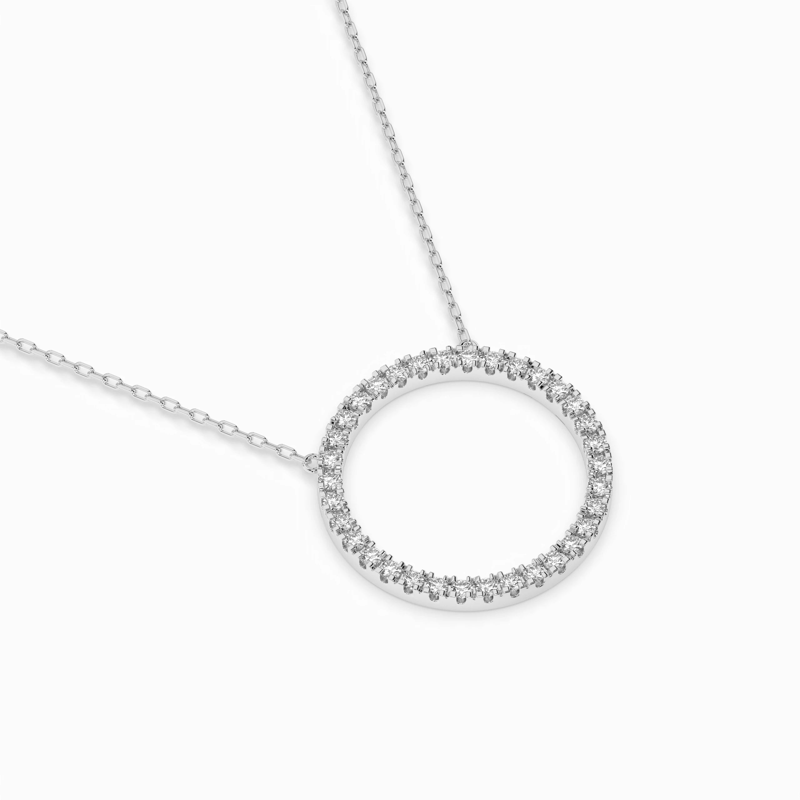 Minimalism Necklace (Round), 0.2 ct — 104-10023