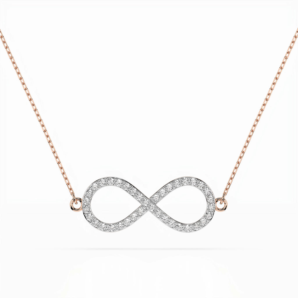 Minimalism Necklace (Round), 0.19 ct — 104-10068