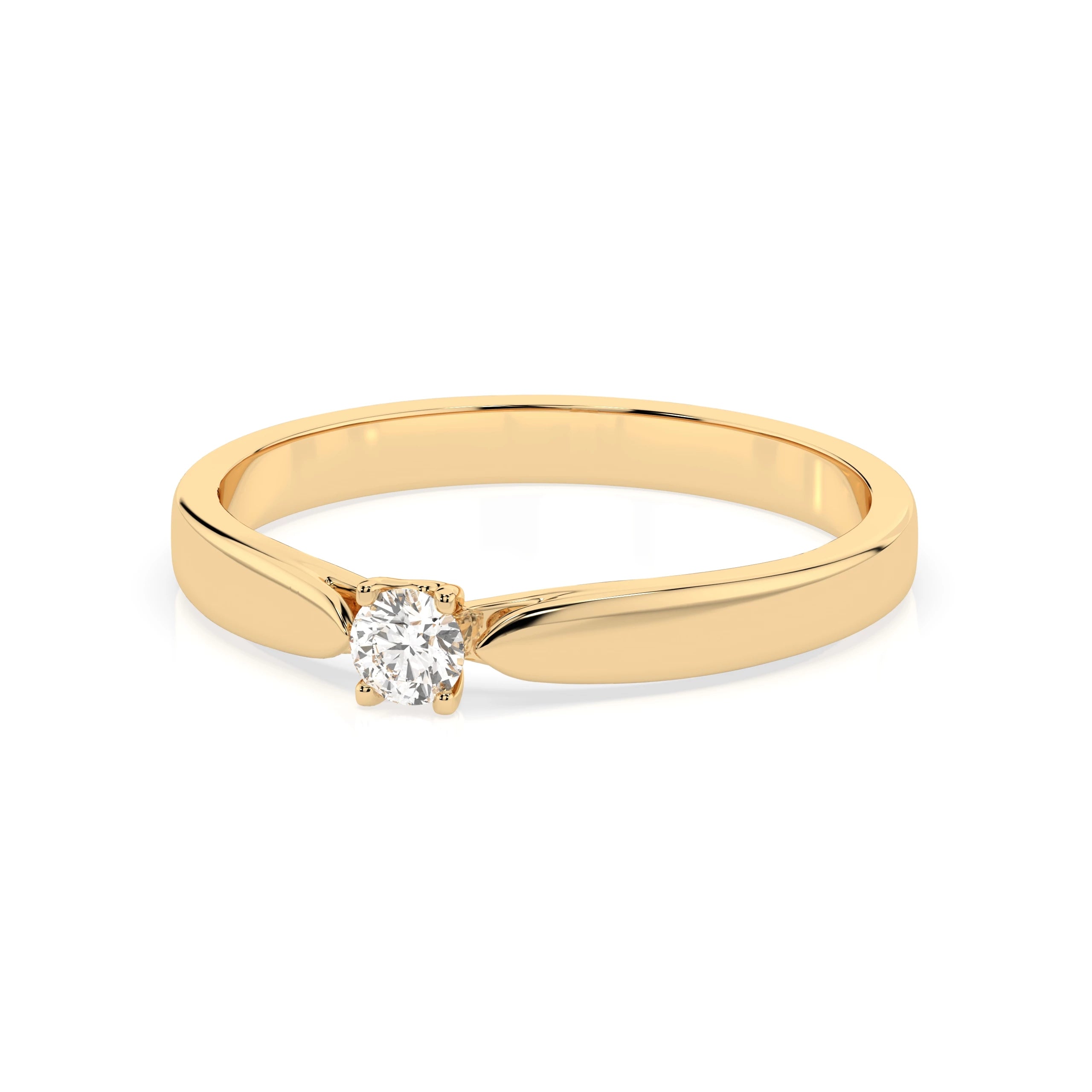 Solitaire Ring (Round), 0.08 ct — 101-10046(2.7)