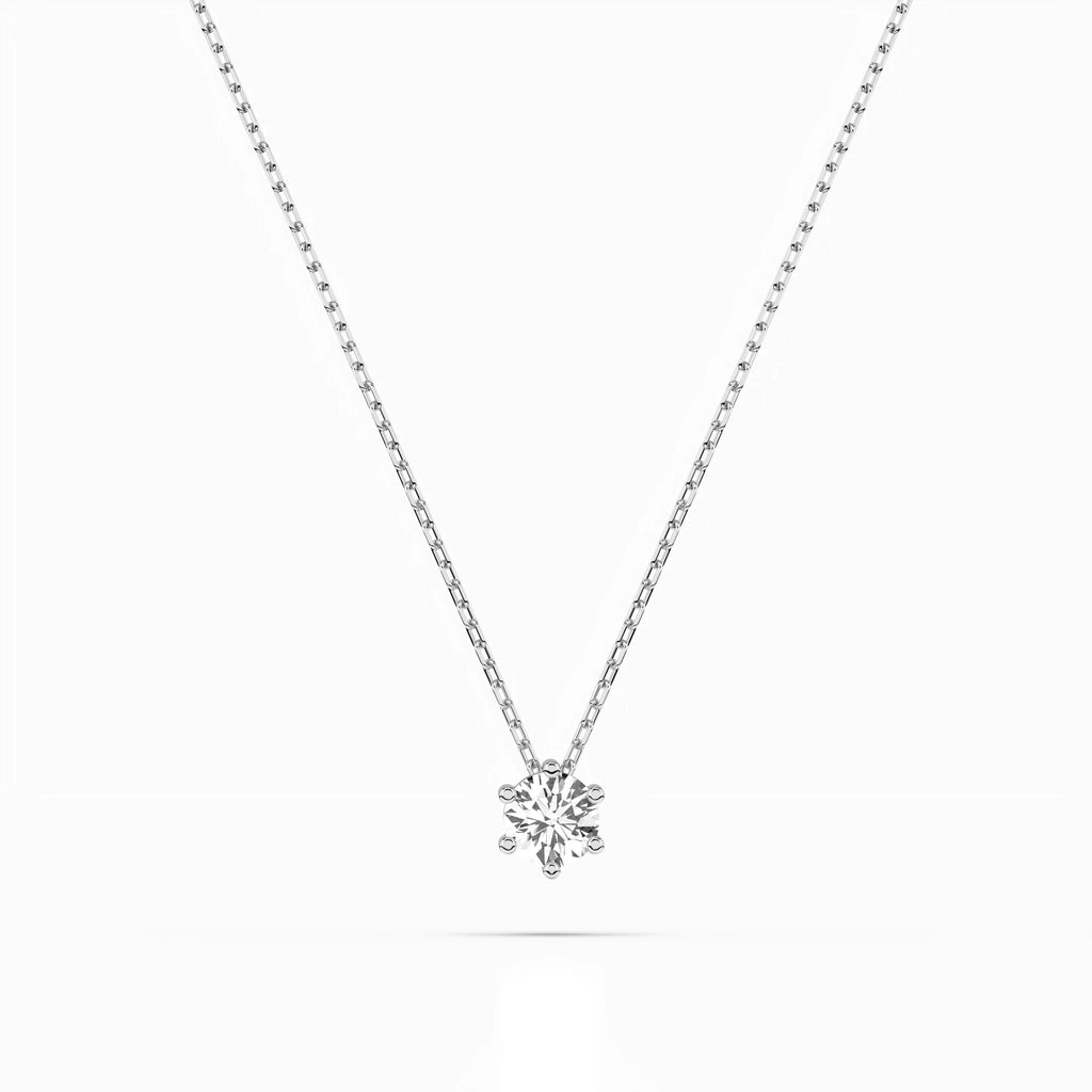 Solitaire Necklace (Round), 0.1 ct — 104-10003(3.0)