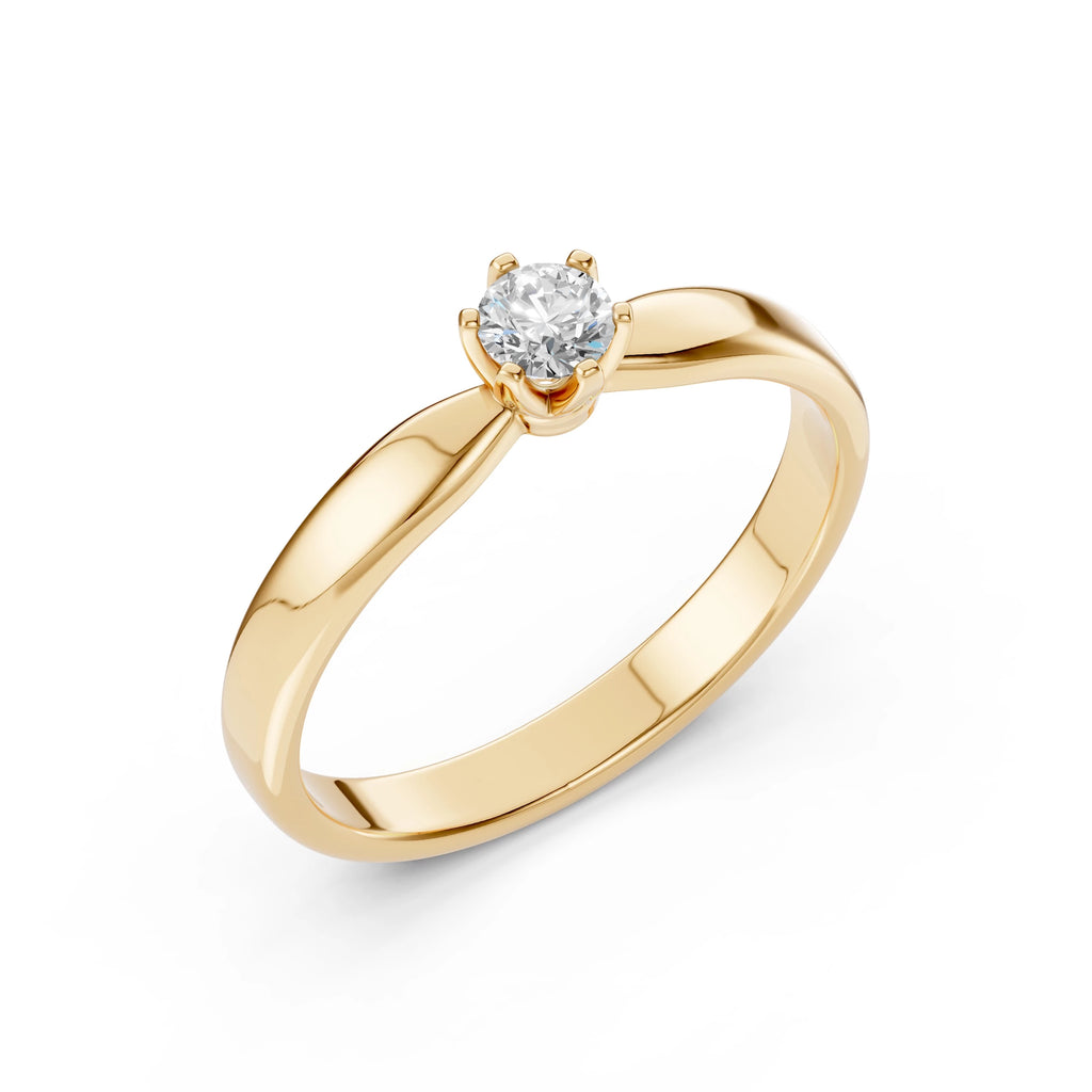 Solitaire Ring (Round), 0.15 ct — 101-10040(3.4)