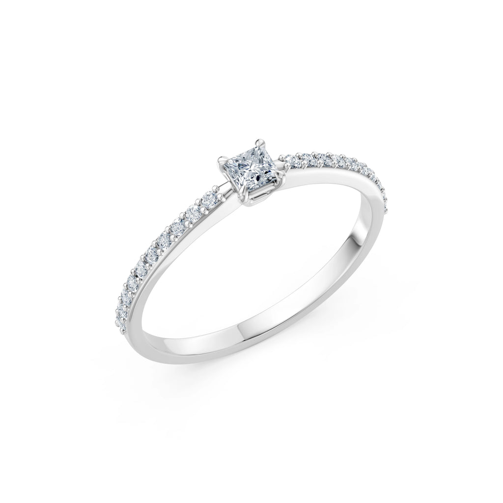 Solitaire Ring, 0.17 ct — 101-10116/2(3.0)PR