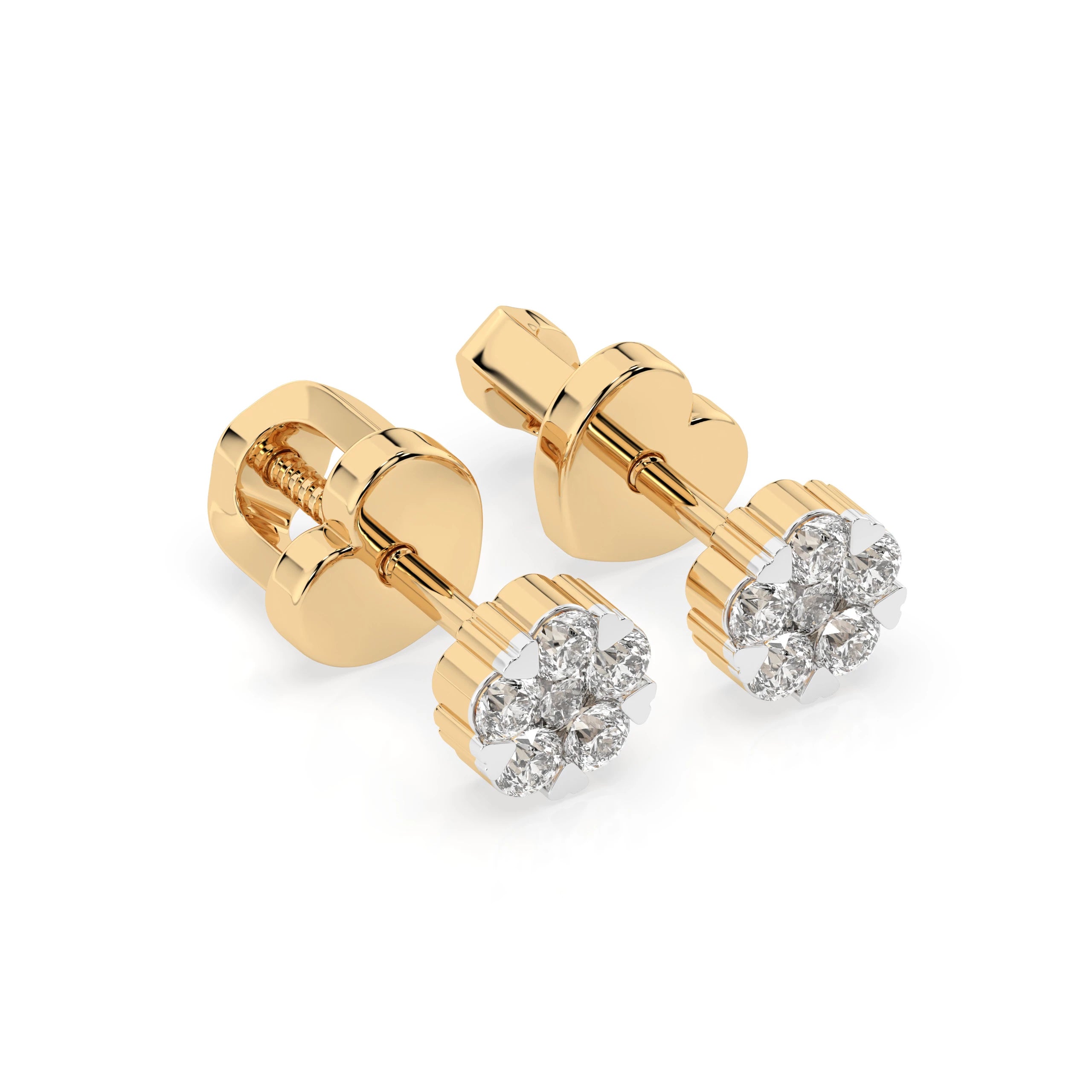 Illusion Earring (Round), 0.03 ct — 102-10015/2(1.5)