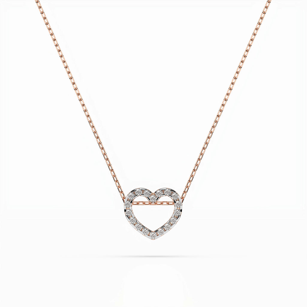 Minimalism Necklace (Round), 0.09 ct — 104-10051