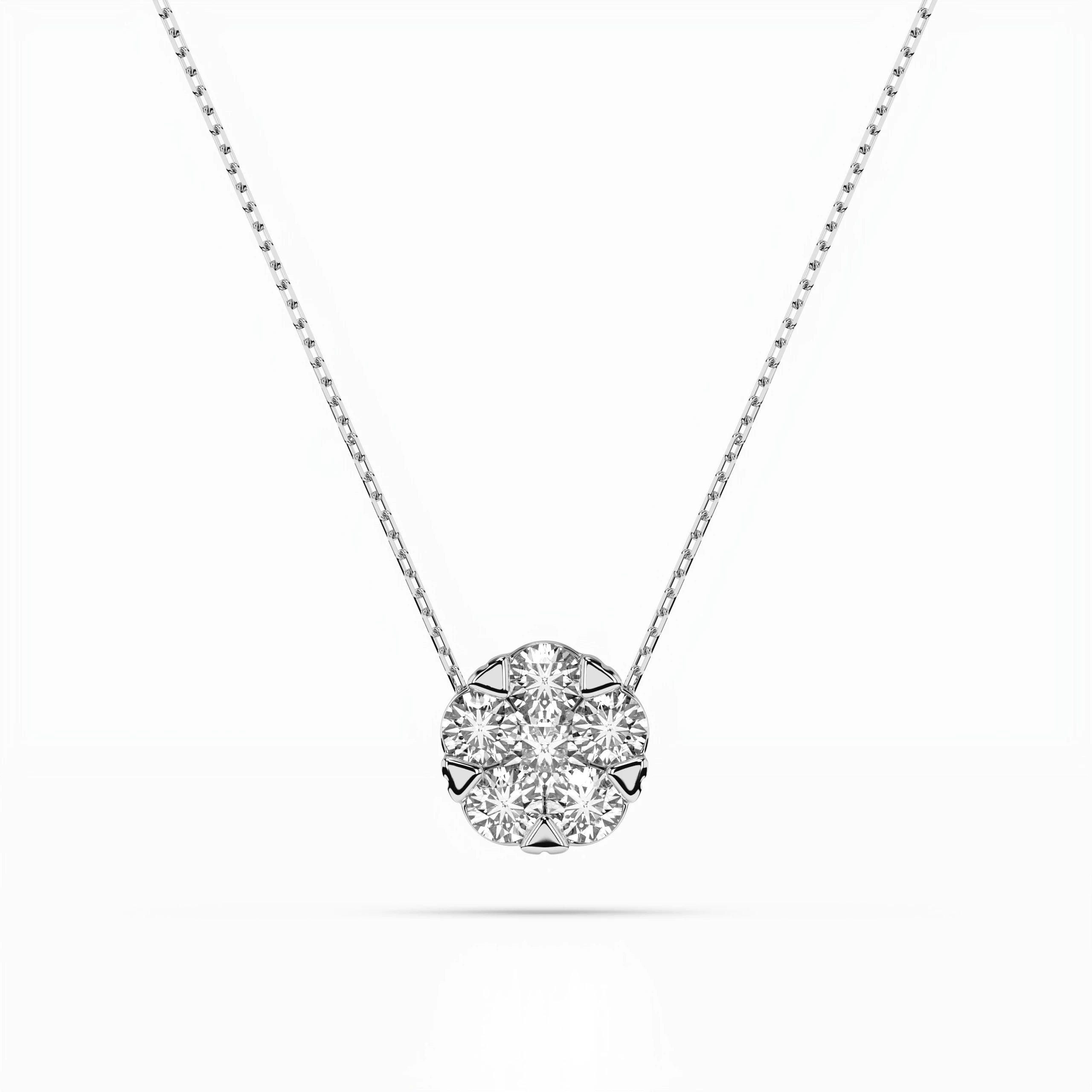 Illusion Necklace (Round), 0.1 ct — 104-10033(3.0)