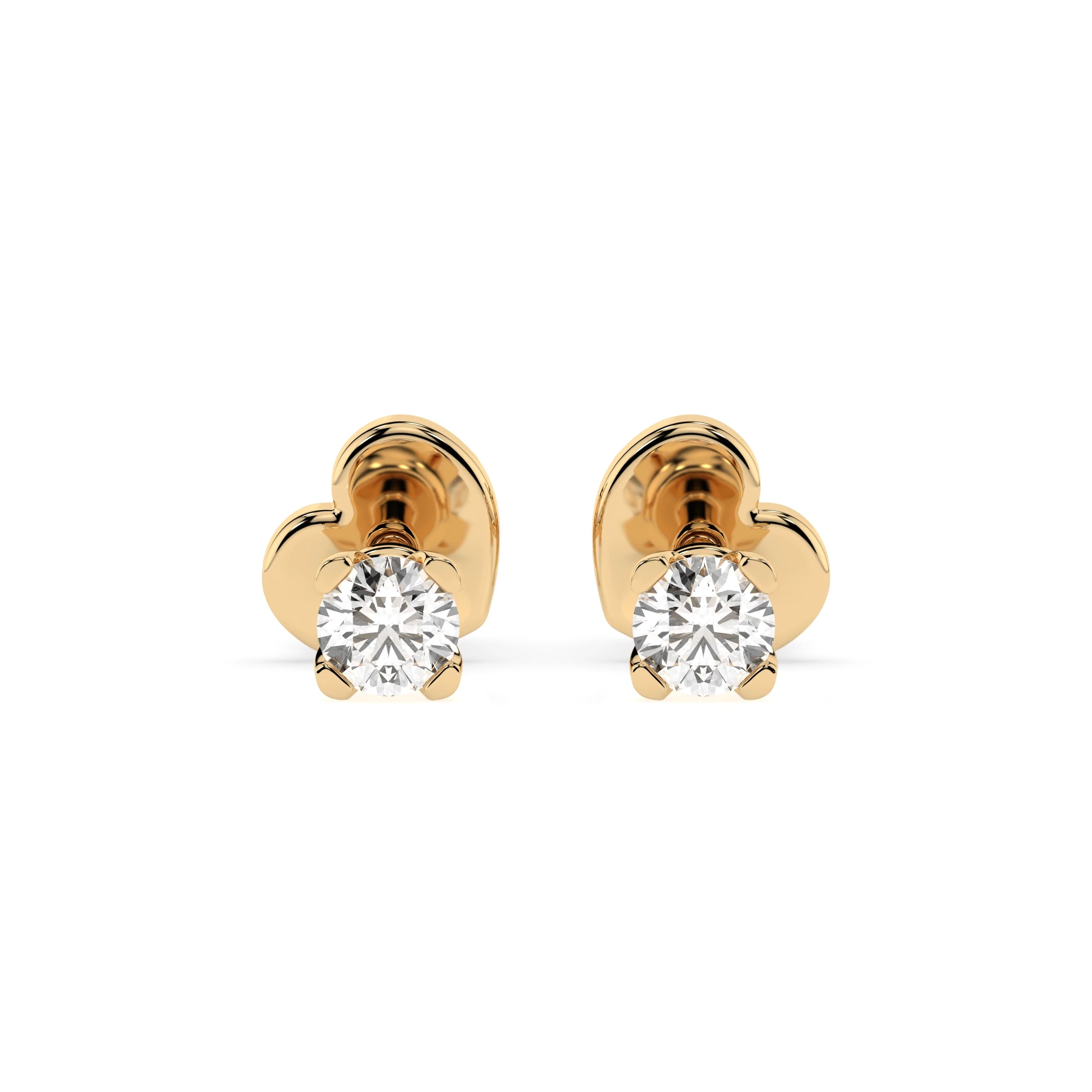 Solitaire Butterfly Earring (Round), 0.3 ct — 102-10089/2(3.4)