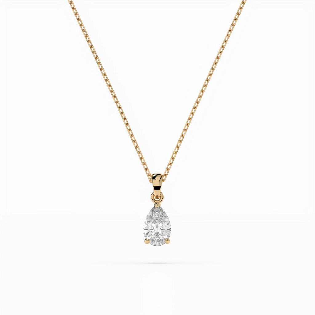 Solitaire Necklace (Pear), 0.3 ct — 104-10067(0.30)PAR