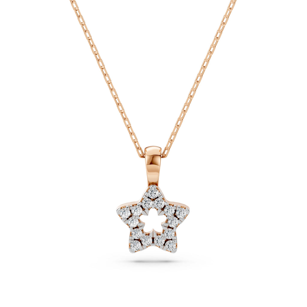 Minimalism Necklace (Round), 0.08 ct — 104-10078