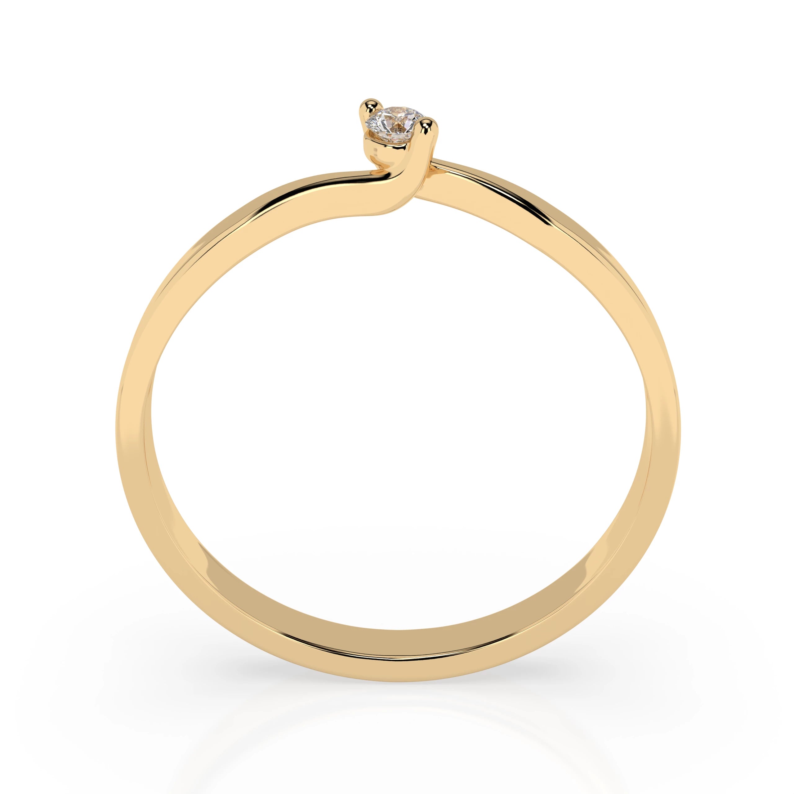 Solitaire Ring (Round), 0.04 ct — 101-10032(2.2)