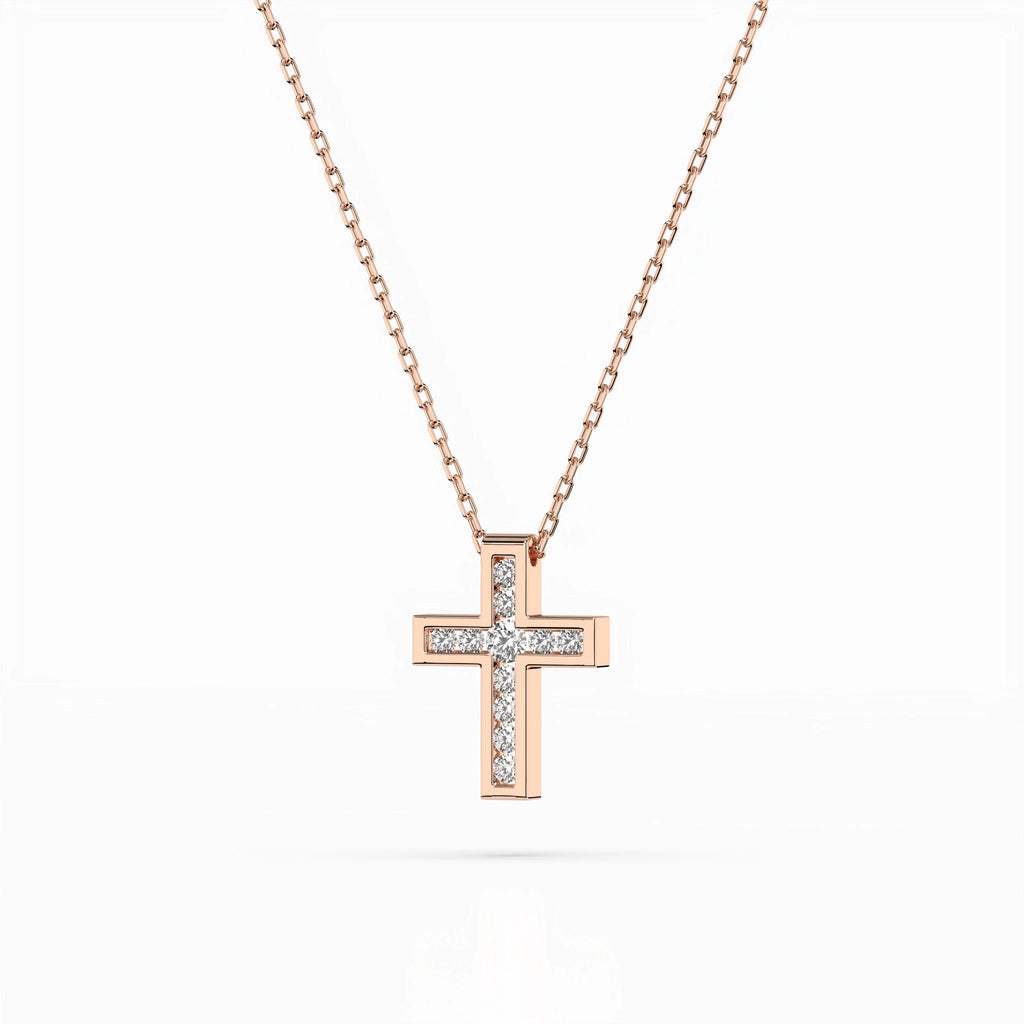 Minimalism Necklace (Round), 0.03 ct — 104-10008