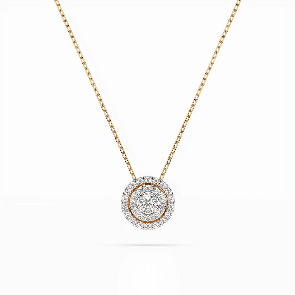 Illusion Necklace (Round), 0.09 ct — 104-10043