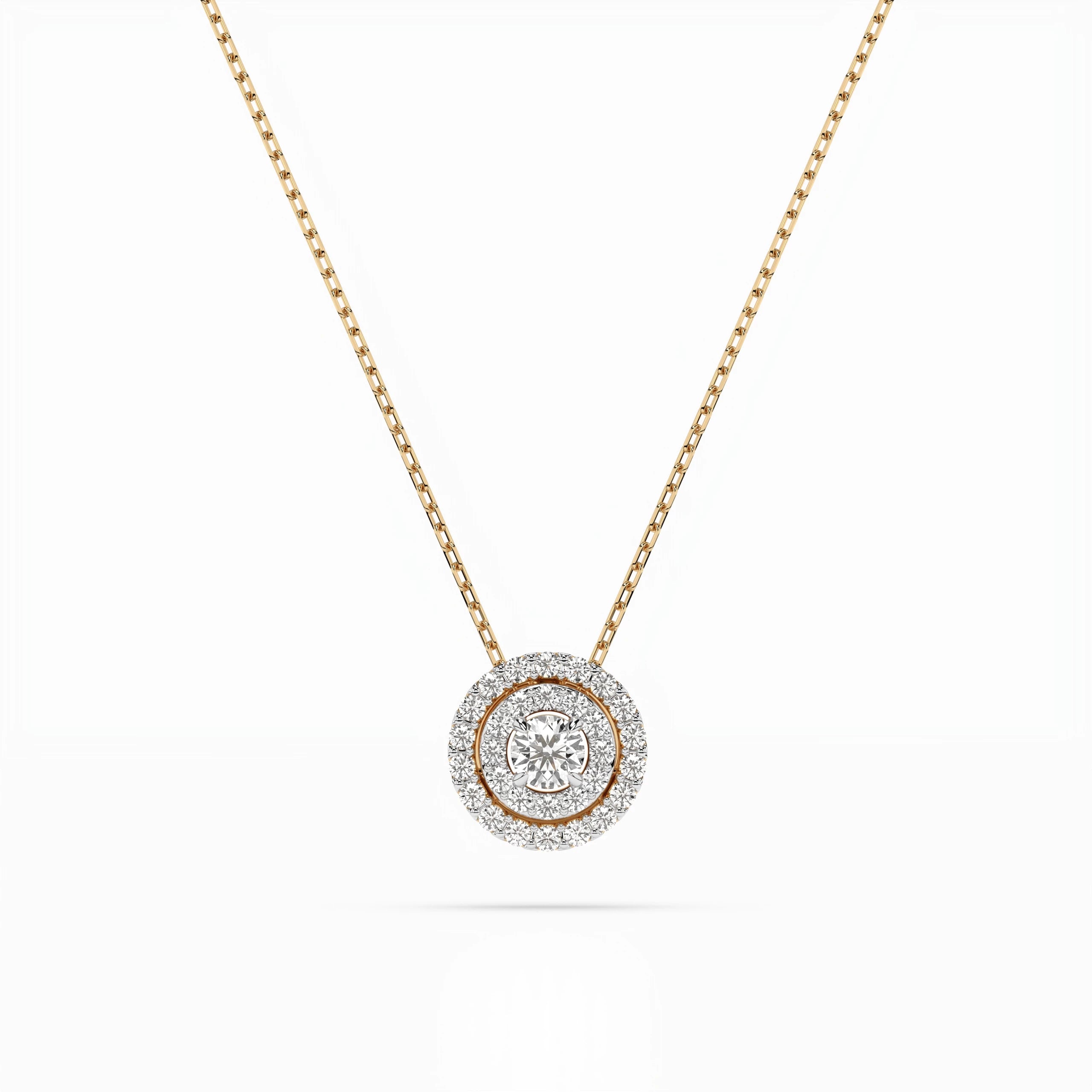 Illusion Necklace (Round), 0.09 ct — 104-10043