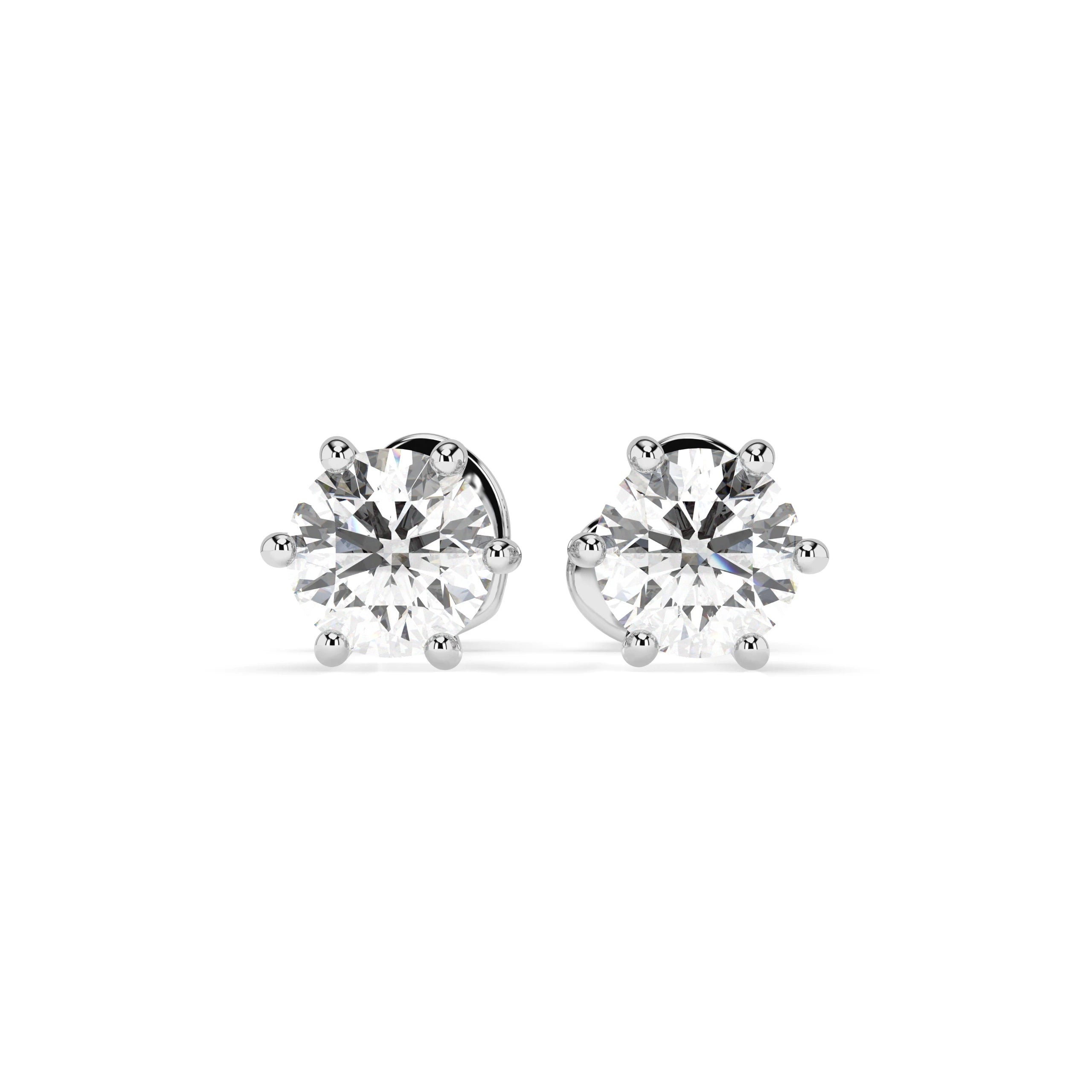 Solitaire Butterfly Earring (Round), 0.6 ct — 102-10027(4.2)