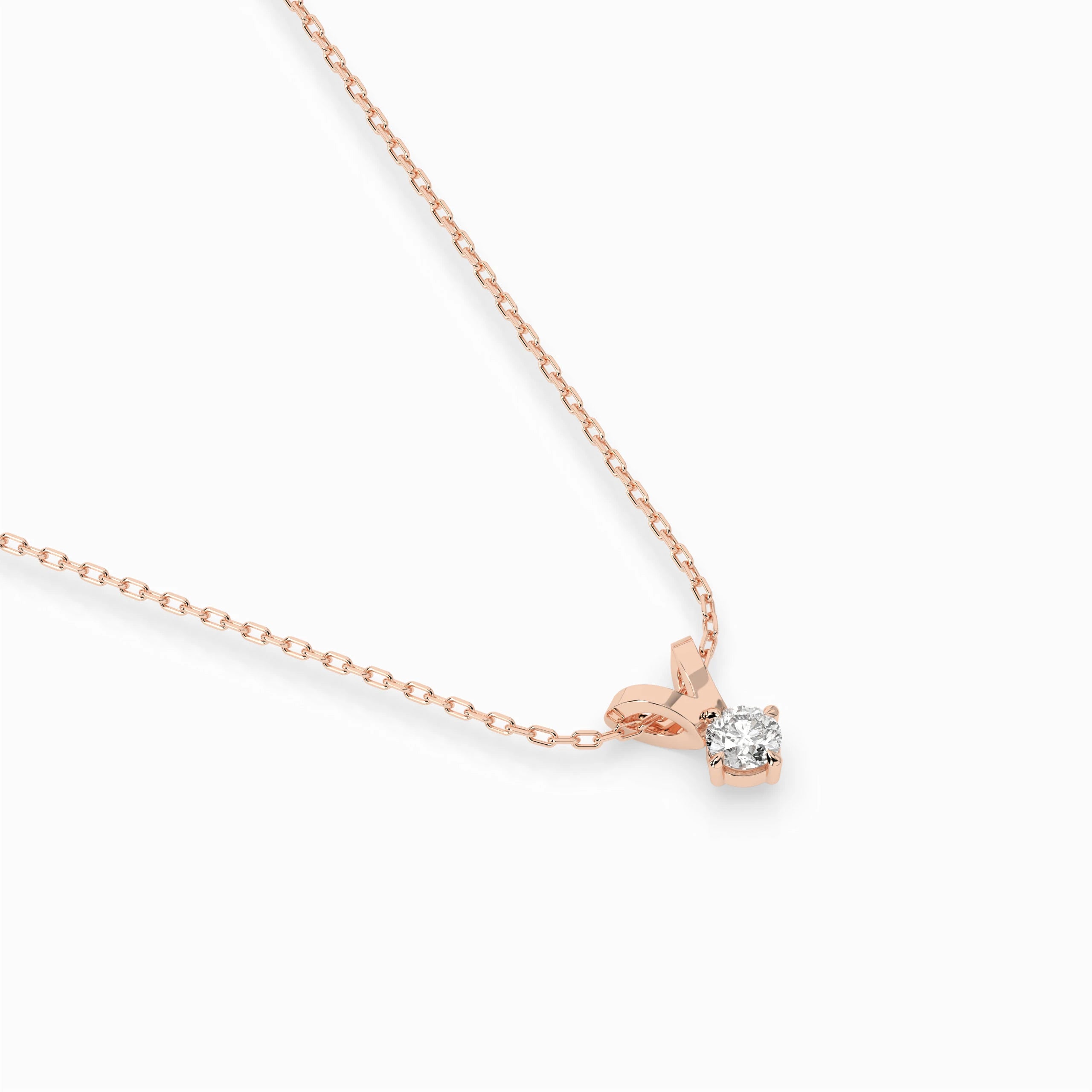 Solitaire Necklace (Round), 0.2 ct — 104-10037(3.7)