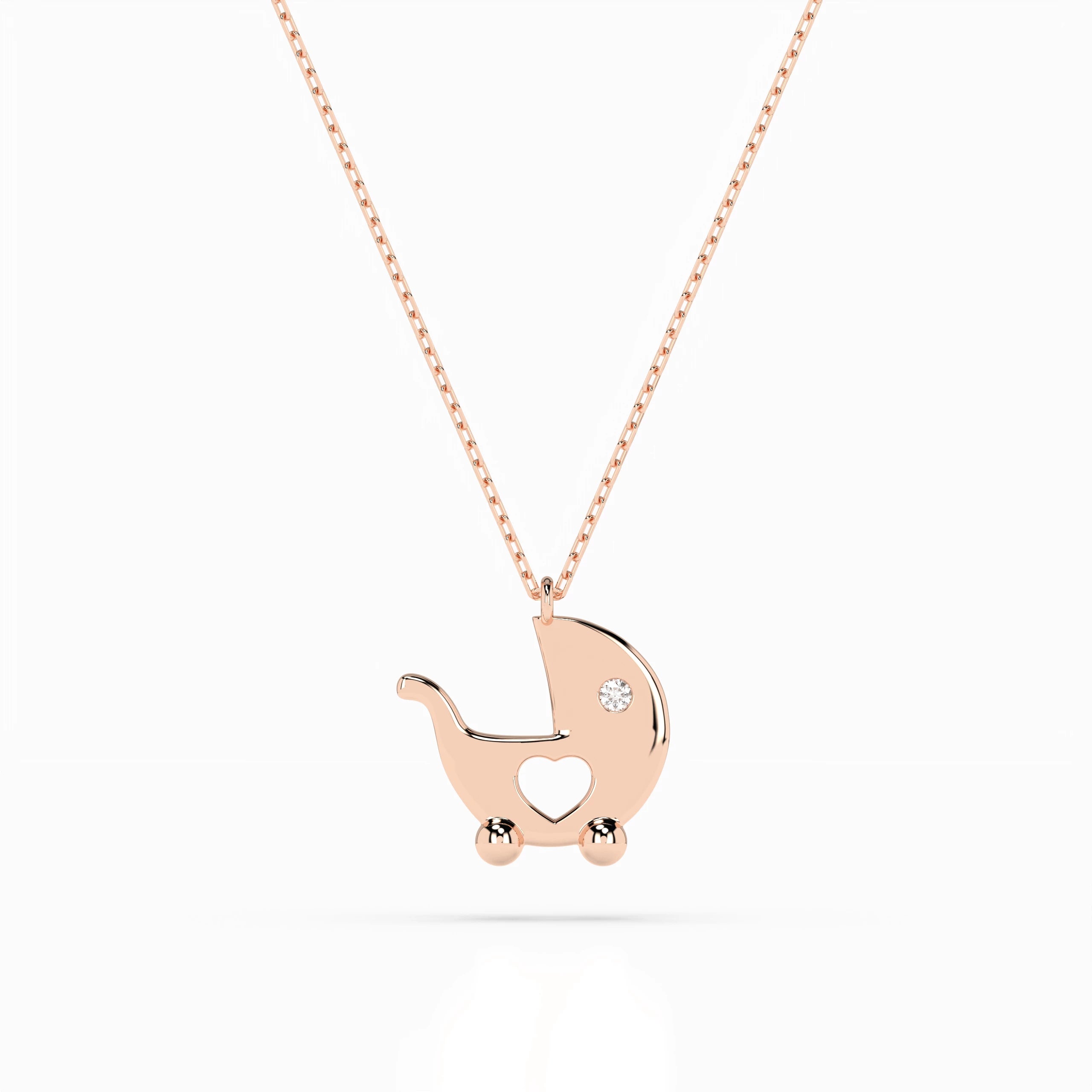 Minimalism Necklace (Round), 0.01 ct — 104-10029