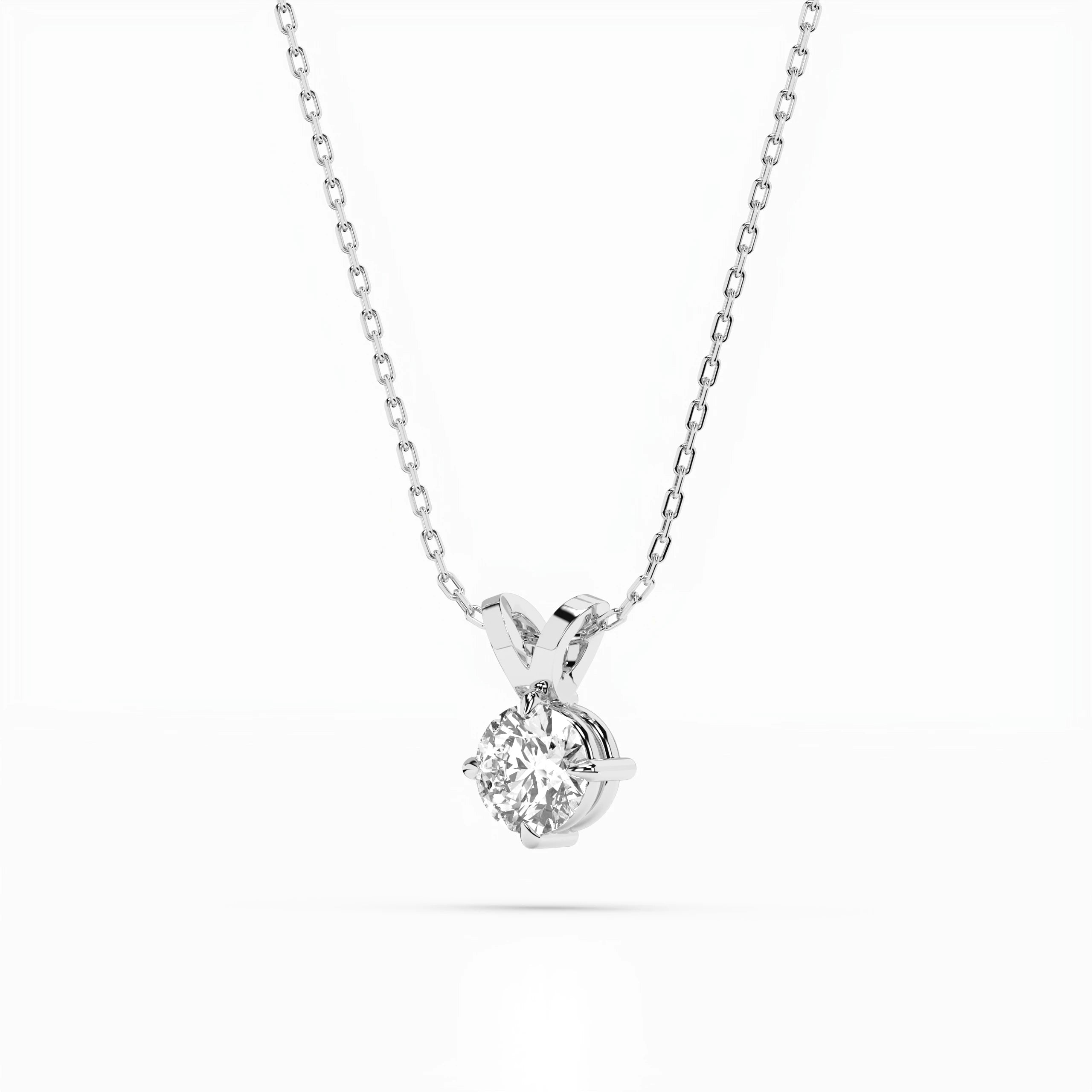 Solitaire Necklace (Round), 0.3 ct — 104-10037(4.2)