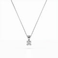 Solitaire Necklace (Round), 0.15 ct — 104-10013(3.4)